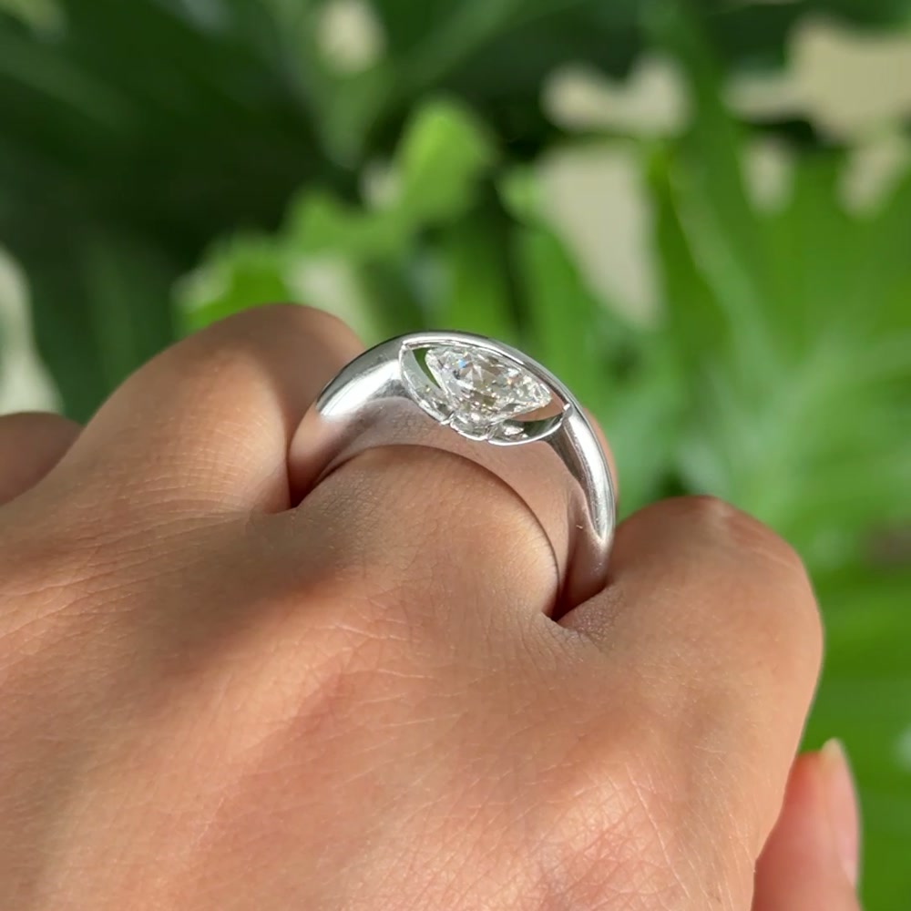 Planet Dancing Diamond Ring – Floating Lab Diamond Solitaire Ring — product photo 4 of 6