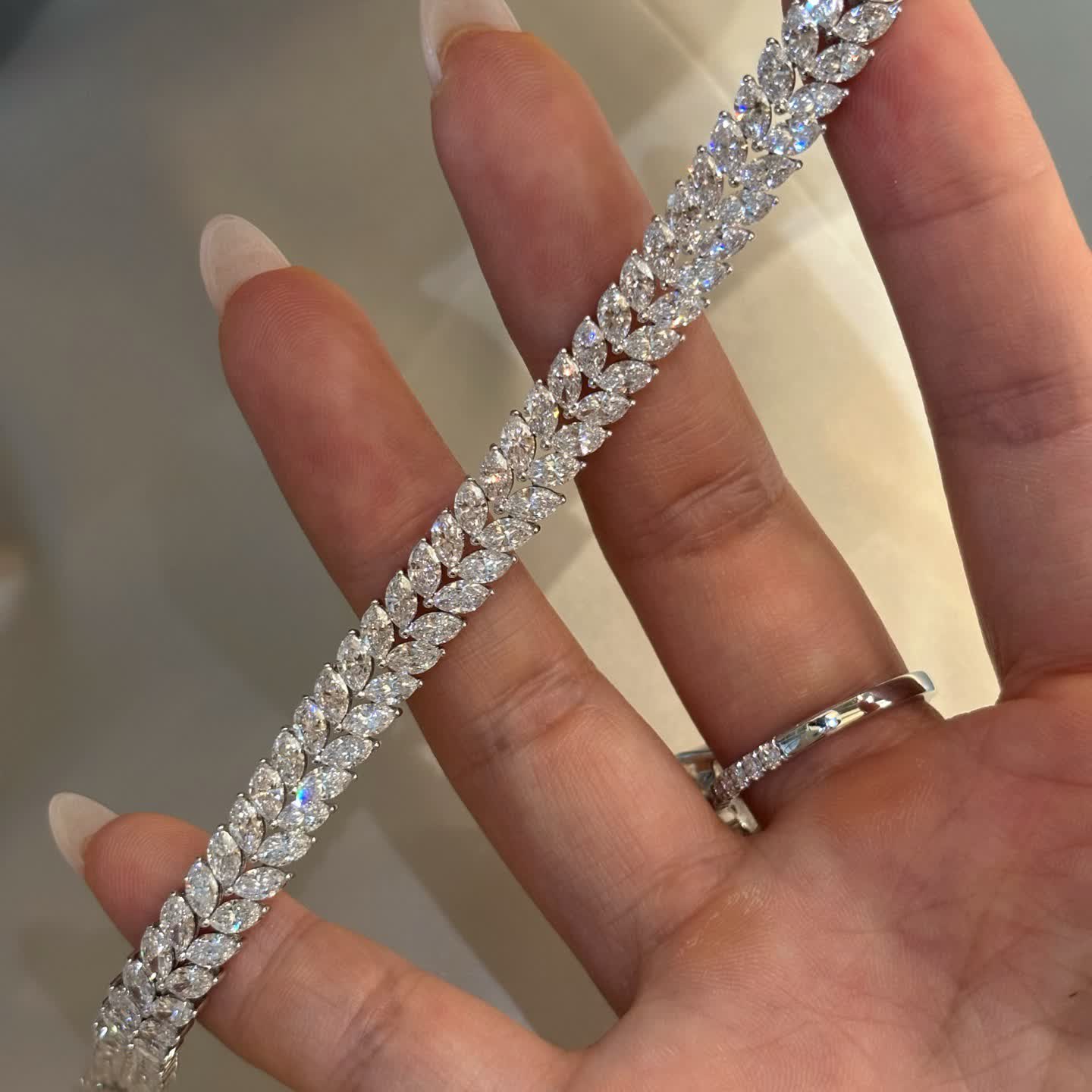 Marquise-Leaf Diamond Bracelet — product photo 2 of 4