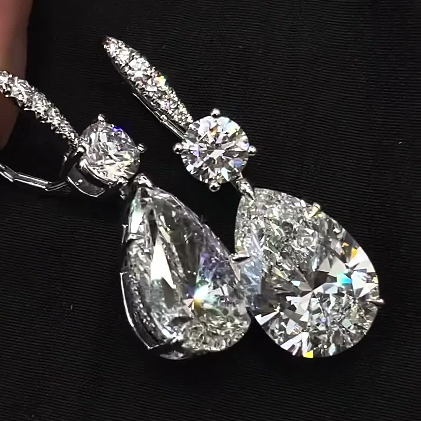 Celeste Pear-Cut Lab-Grown Diamond Drop Earrings — product photo 2 of 4