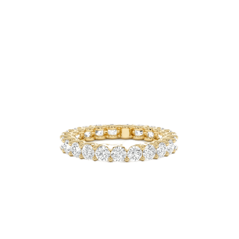 Eternity Round Diamond Thin Band | Full Pave Stackable Ring — product photo 1 of 6
