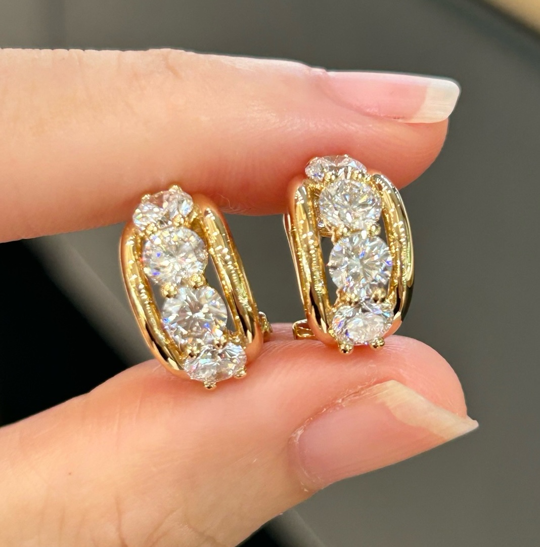 Colette Lab Diamond Huggie Earrings — product photo 1 of 6