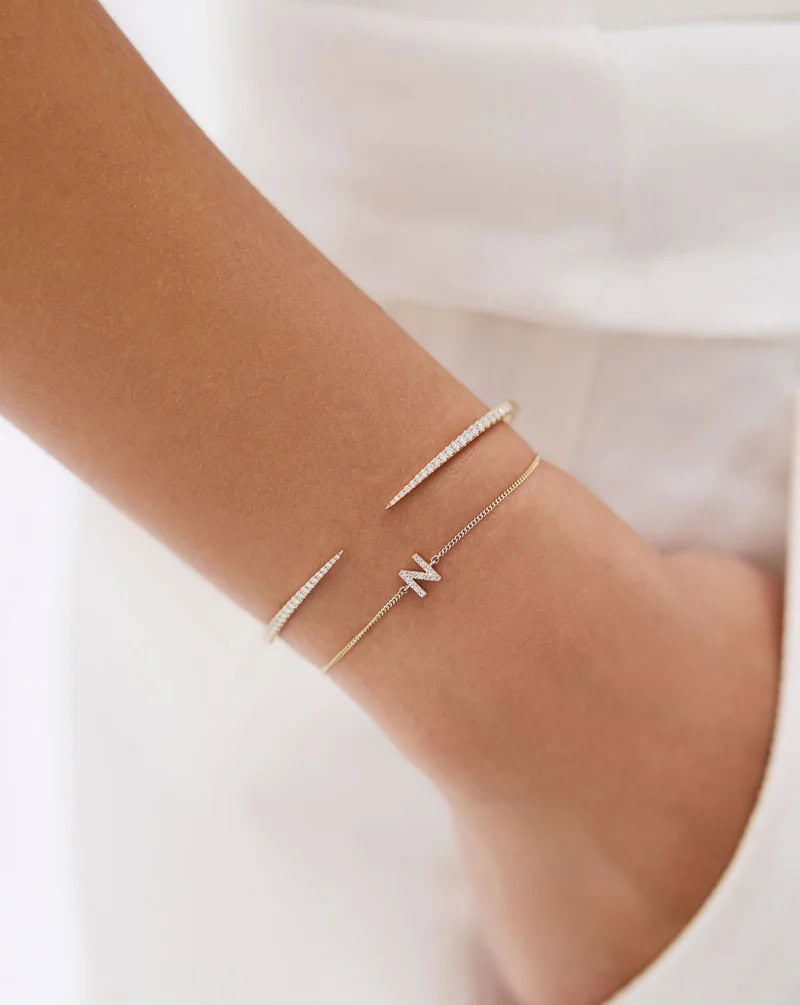 Lab-Grown Diamond Claw Cuff Bangle — product photo 3 of 6