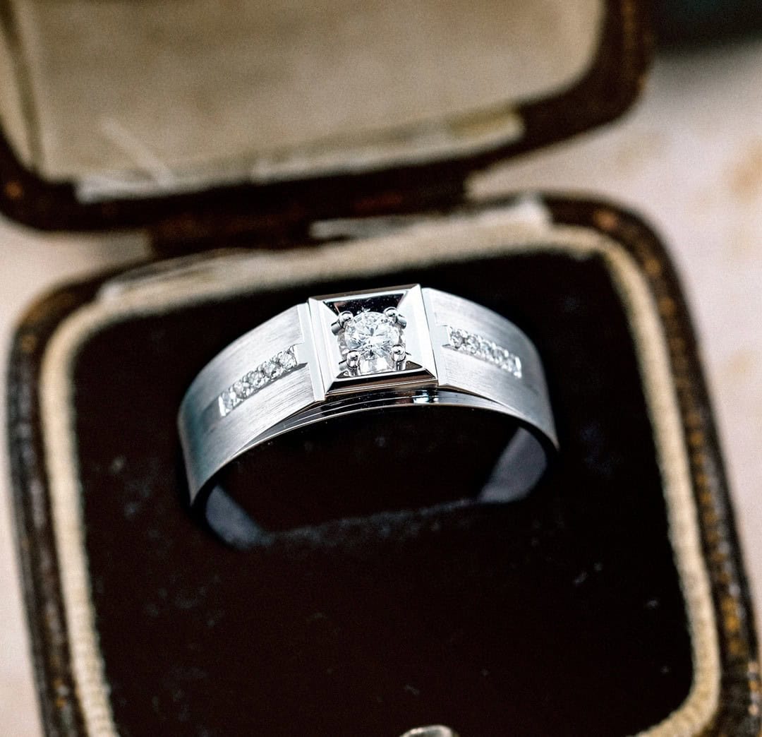 CNC04 Platinum Men’s Rings – CNC Crafted Heavyweight Luxury Diamond Ring — product photo 6 of 6