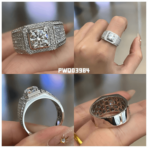 9K Gold Men’s Lab-Grown Diamond Ring Collection — product photo 6 of 6