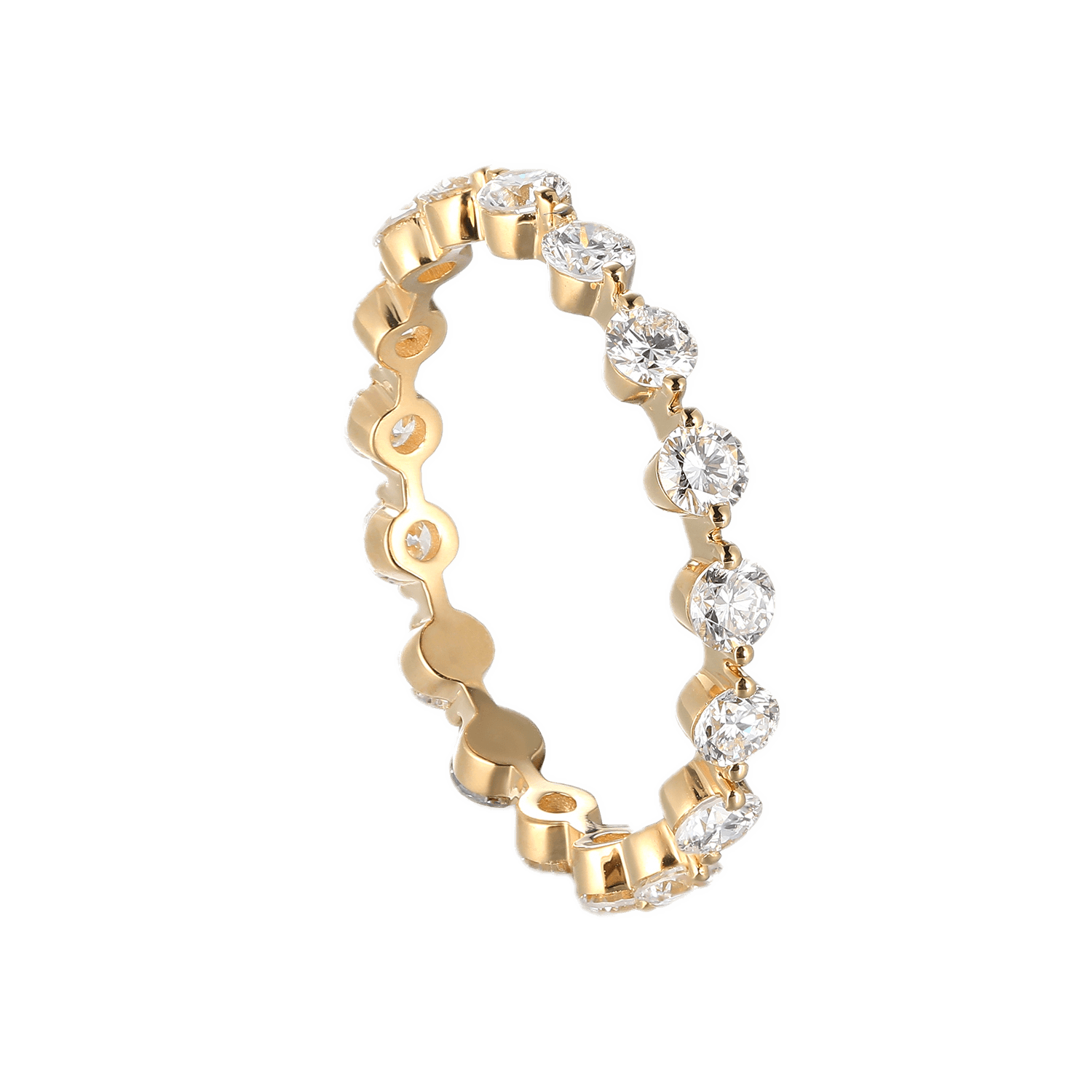 All-Star Round Lab Grown Diamond Eternity Band Wedding Stackable Ring — product photo 6 of 6