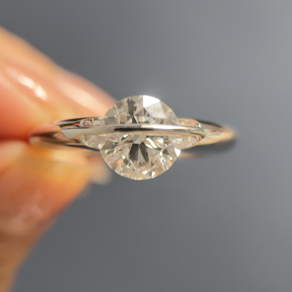 Planet Dancing Diamond Ring – Floating Lab Diamond Solitaire Ring — product photo 1 of 6