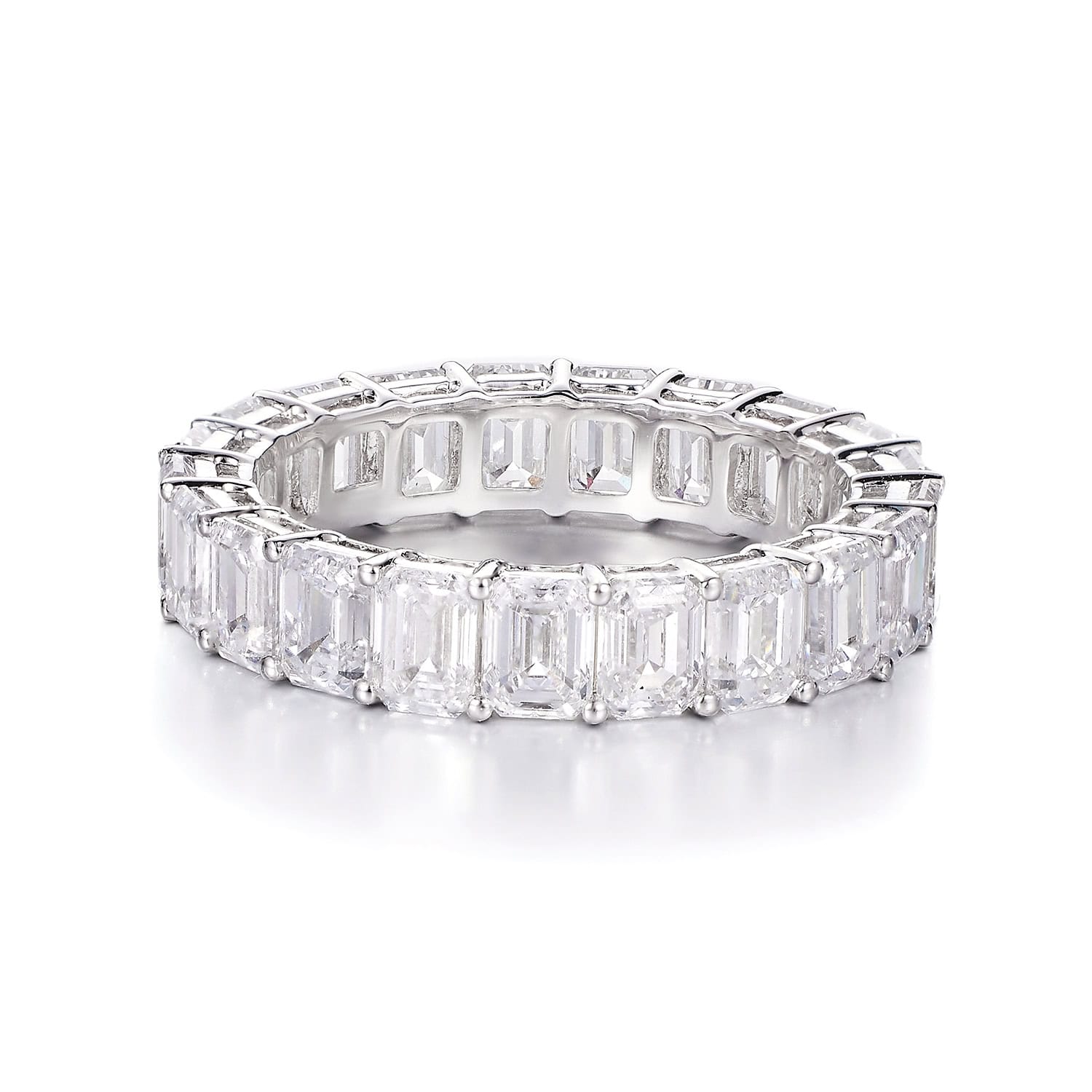 Large Rock Candy Emerald Cut Lab-Grown Diamond Eternity Band — product photo 3 of 6