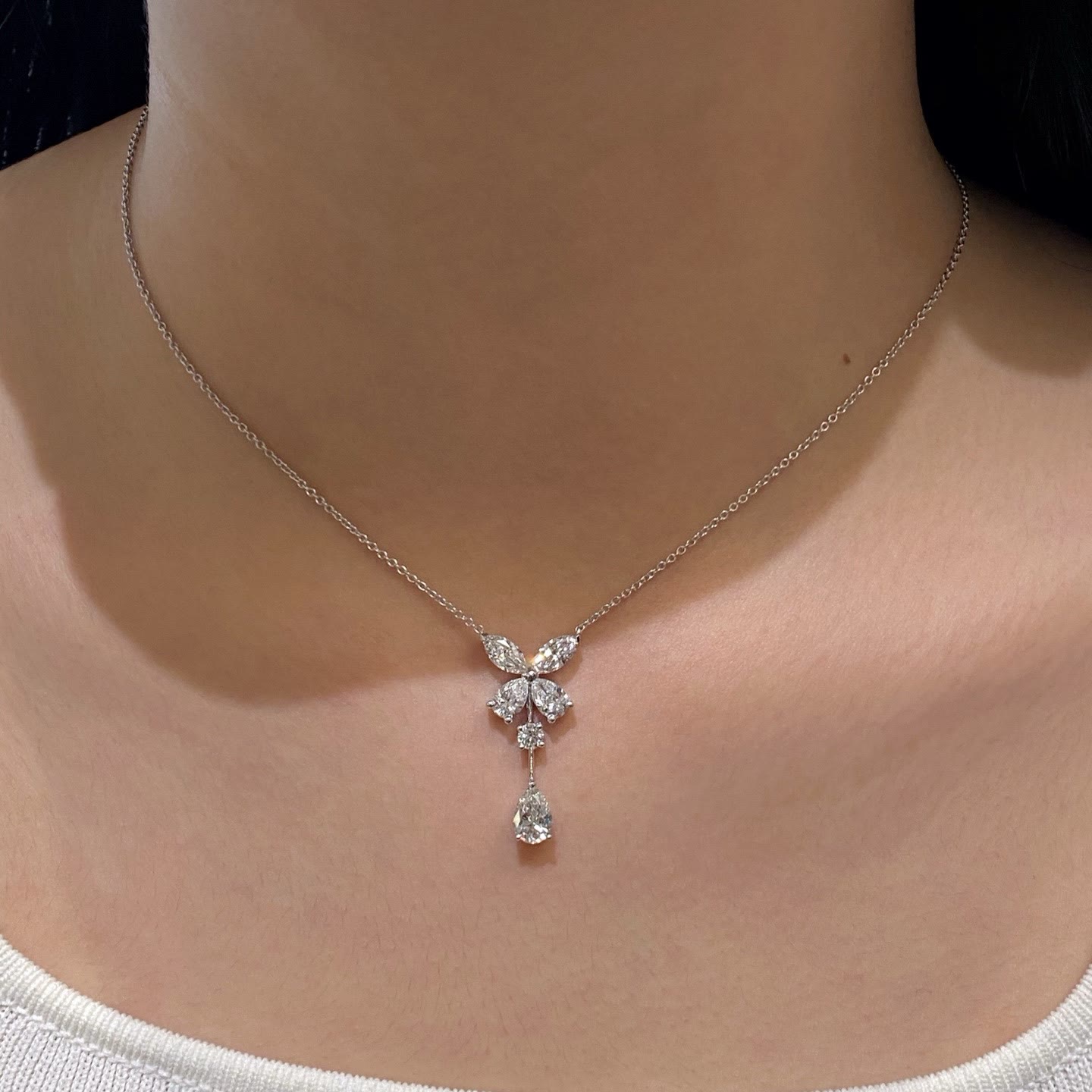 Solenne Pear-Cut Lab-Grown Diamond Necklace — product photo 1 of 1