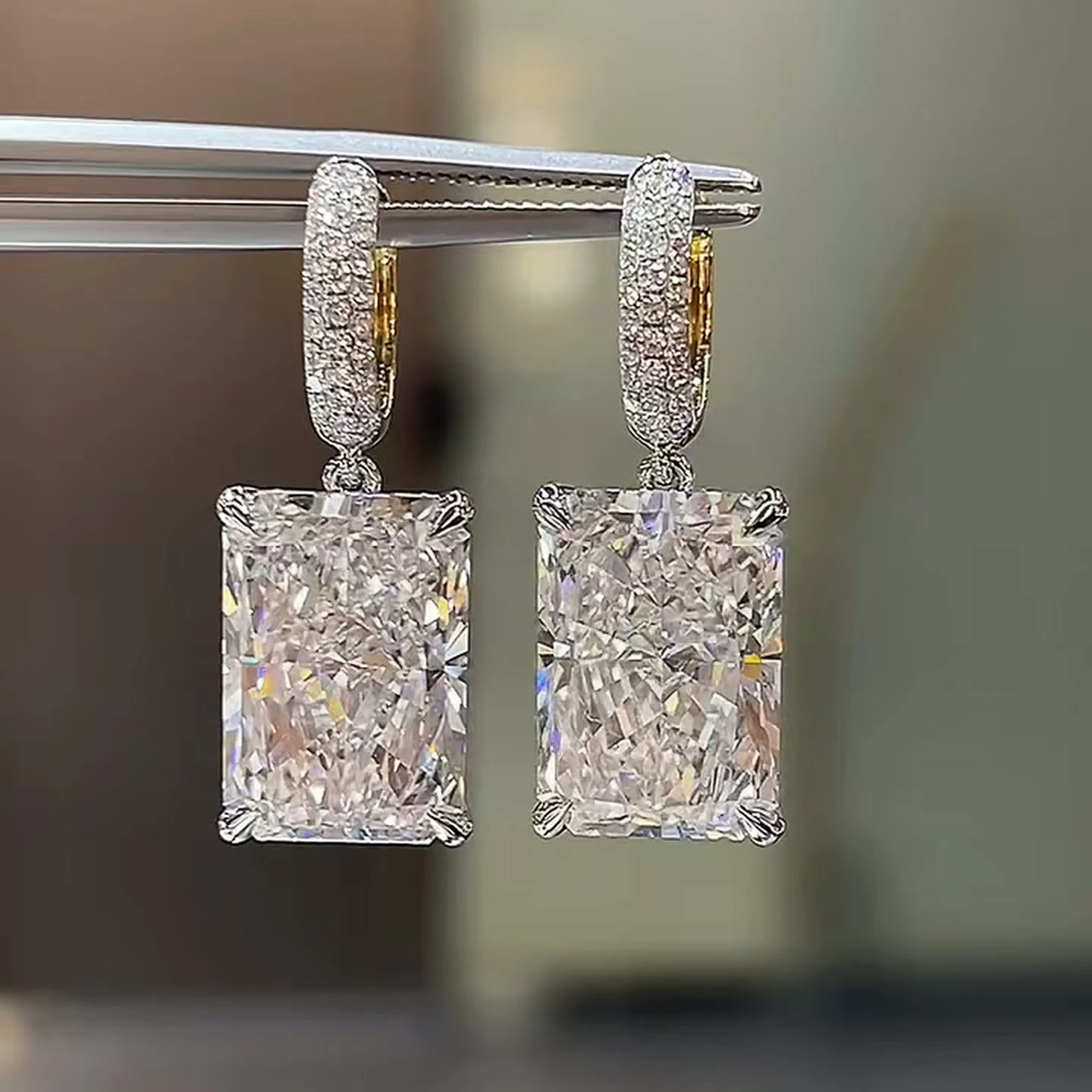 Cassia Radiant Drop Lab-Grown Diamond Drop Earrings — product photo 3 of 4