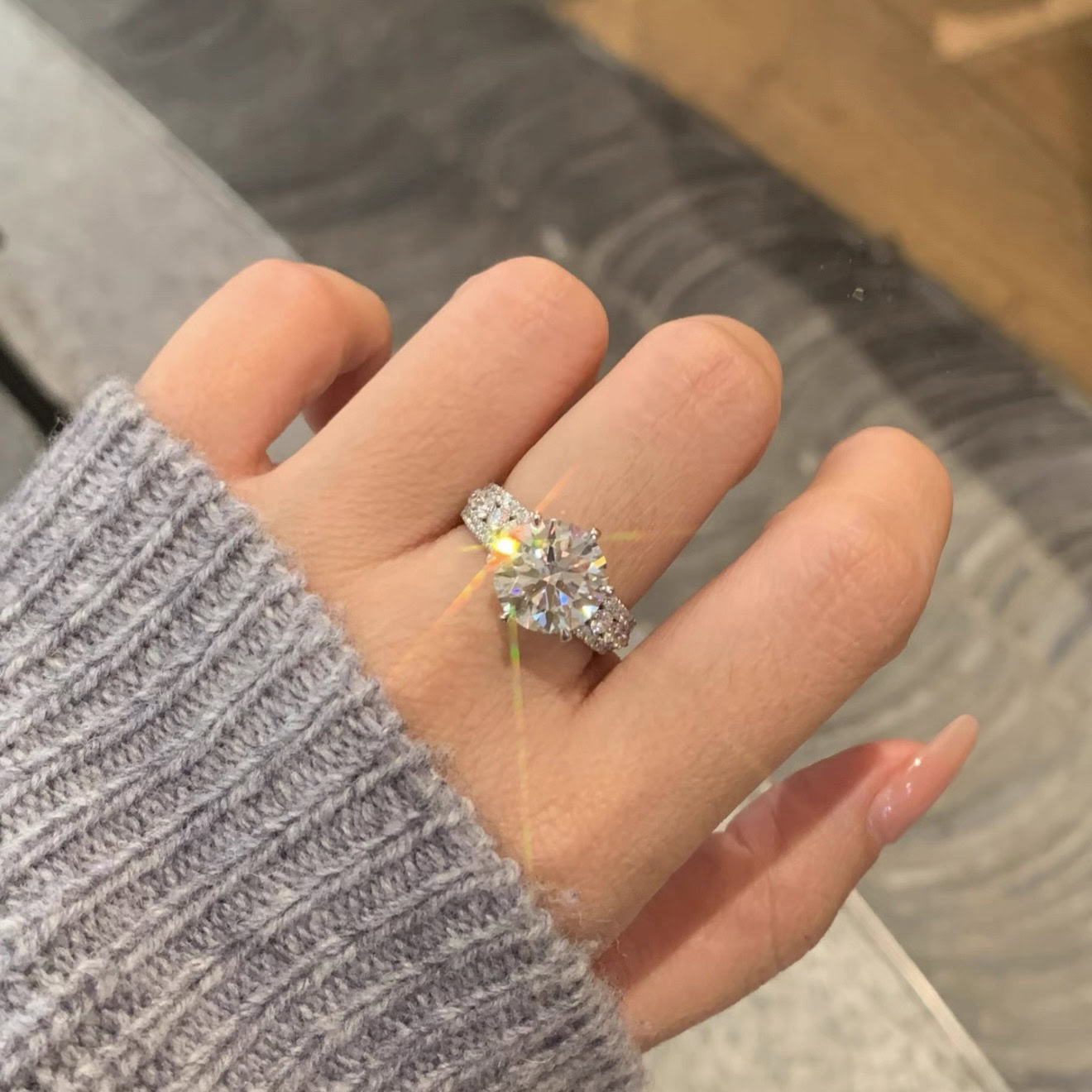 Celeste Royale Round Lab Diamond Engagement Ring — product photo 3 of 6