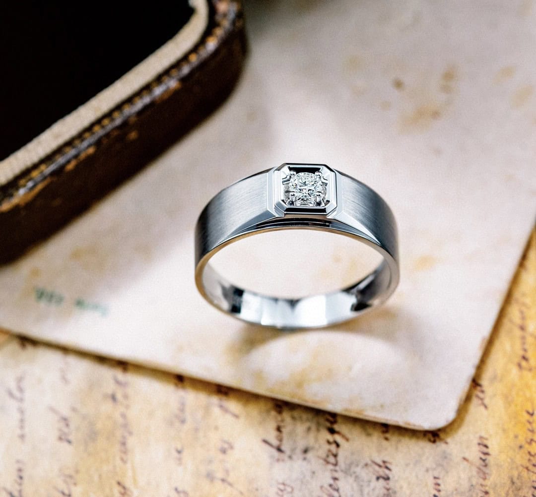 CNC06 Platinum Men’s Rings – CNC Crafted Heavyweight Luxury Diamond Ring — product photo 4 of 6