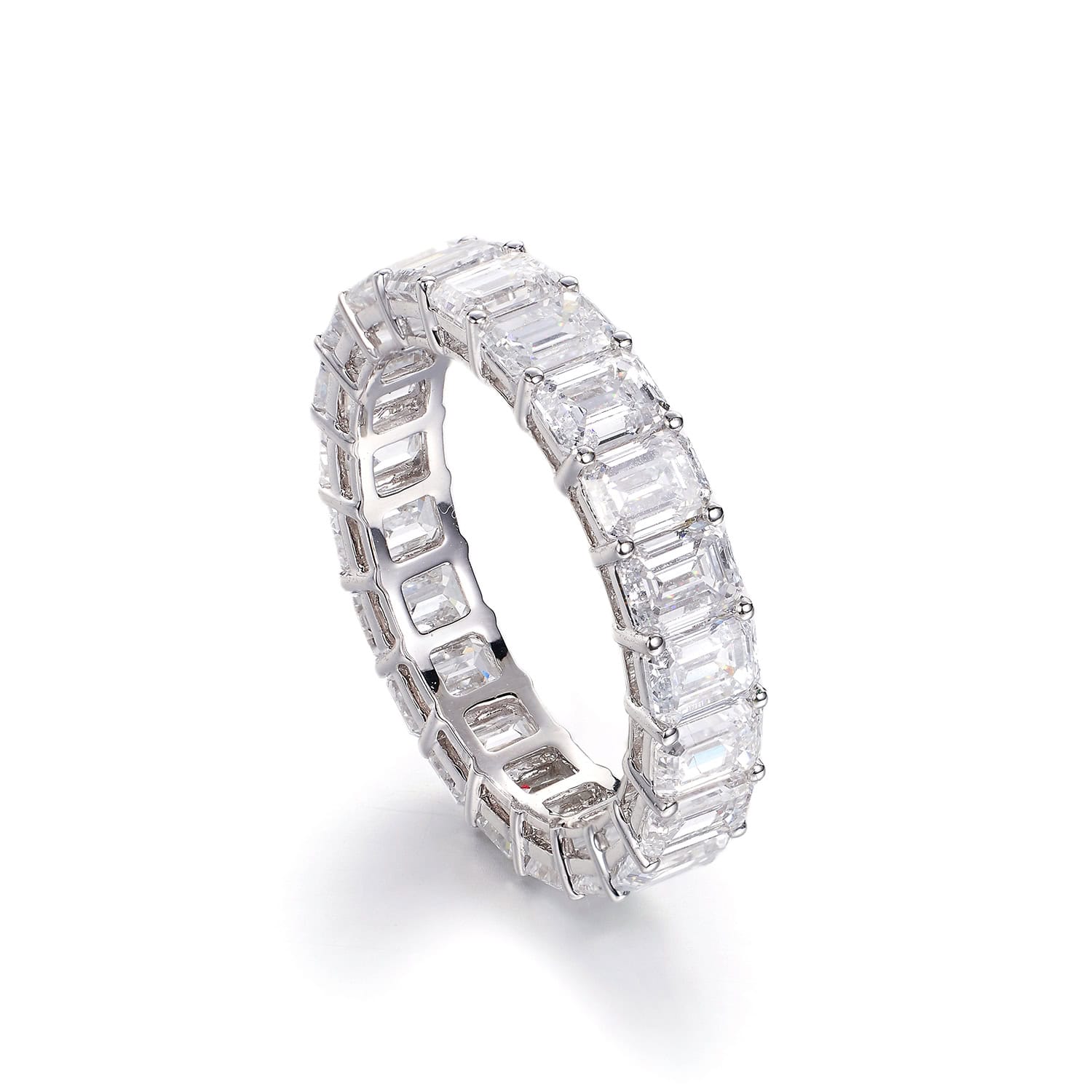 Large Rock Candy Emerald Cut Lab-Grown Diamond Eternity Band — product photo 4 of 6