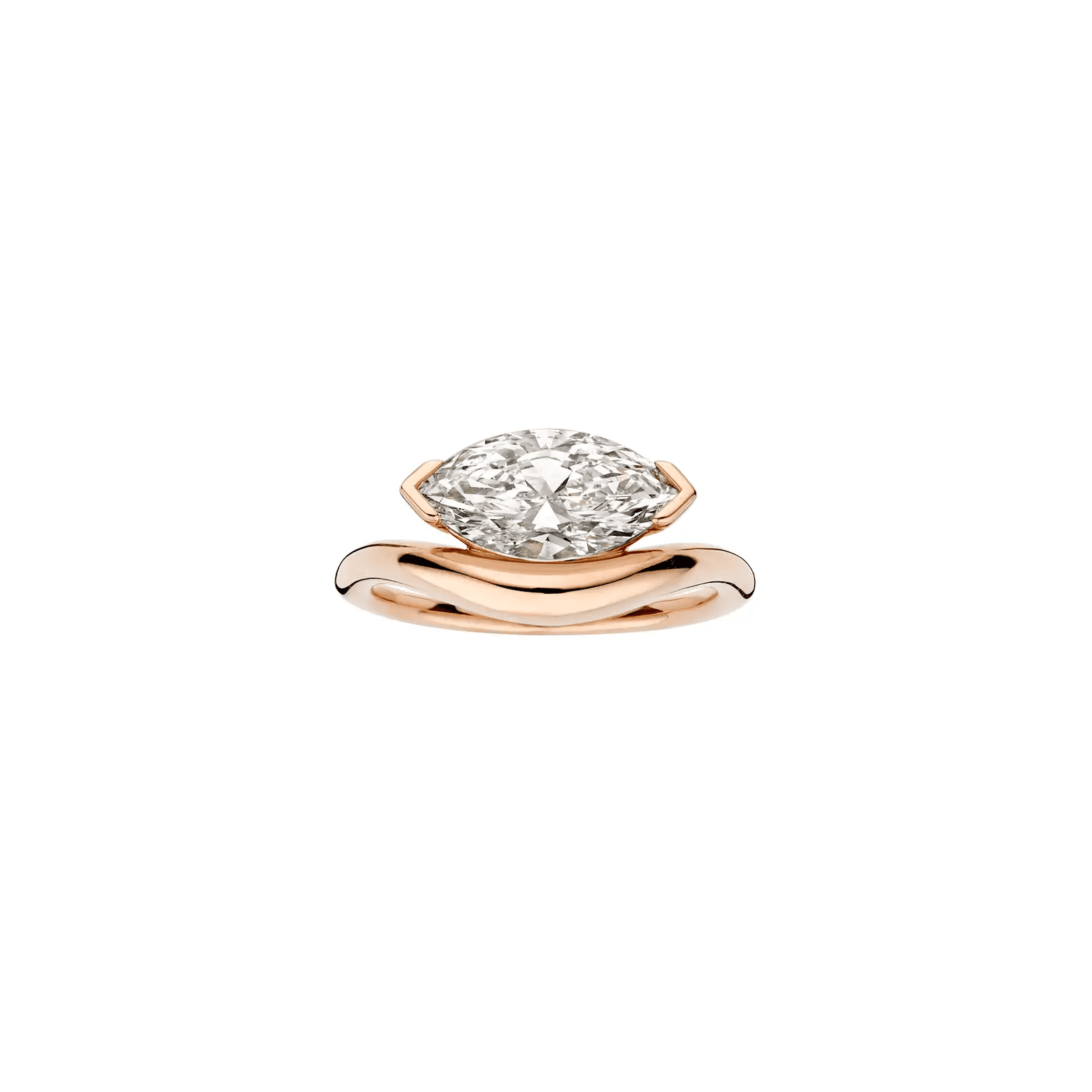 Minimal Marquise Lab-Grown Diamond Ring in Solid Gold — product photo 4 of 6