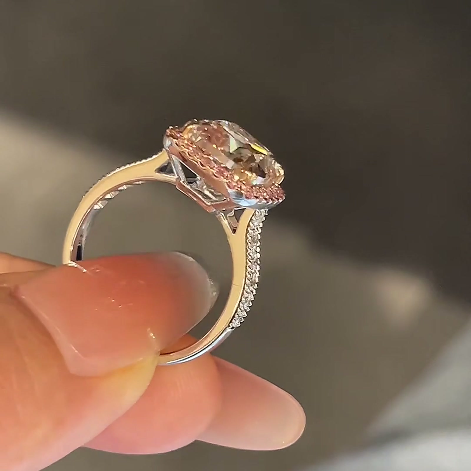 Pink Lab-Grown Diamond Ring — product photo 2 of 4