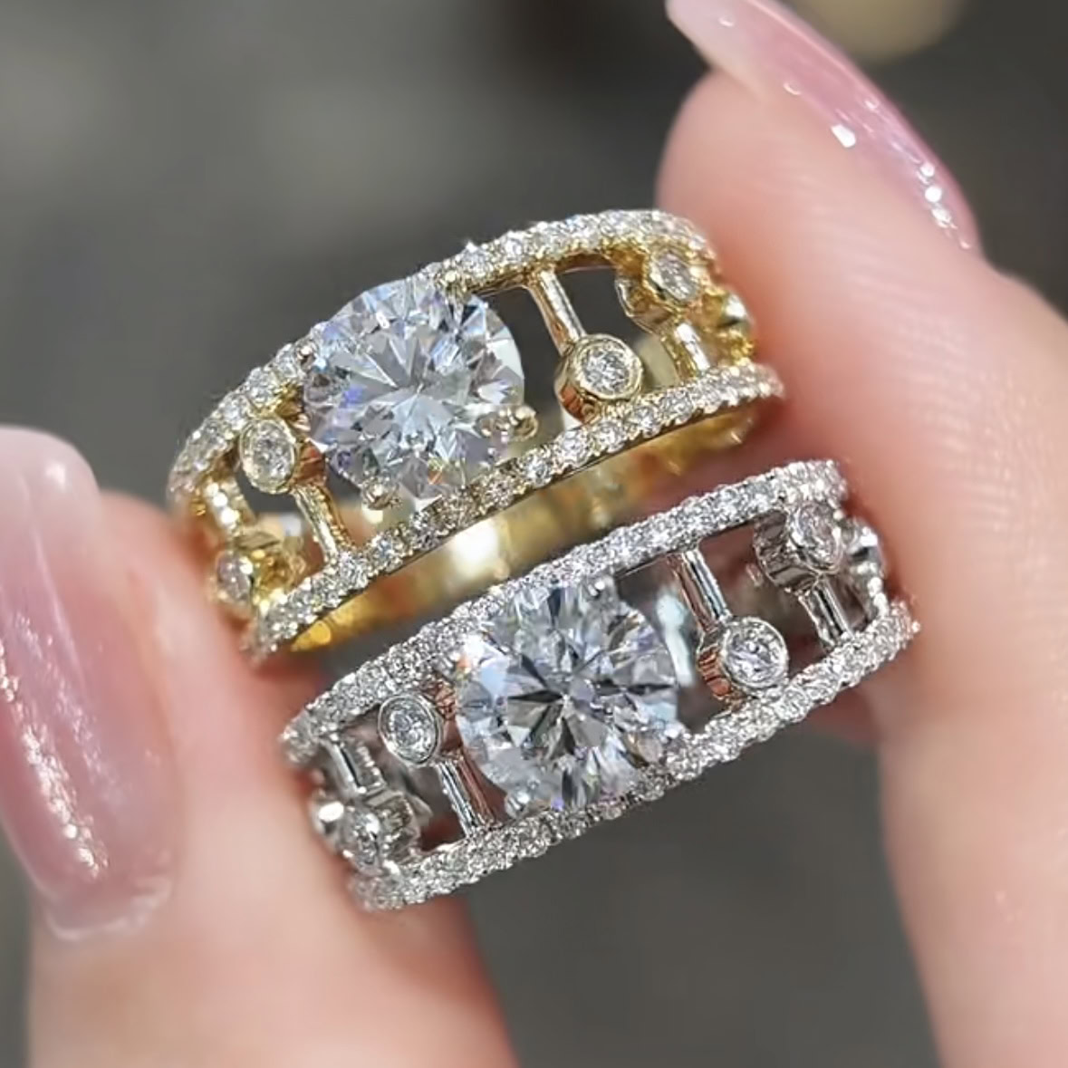 Isadora Lab-Grown Diamond Open Gallery Band Ring — product photo 1 of 6