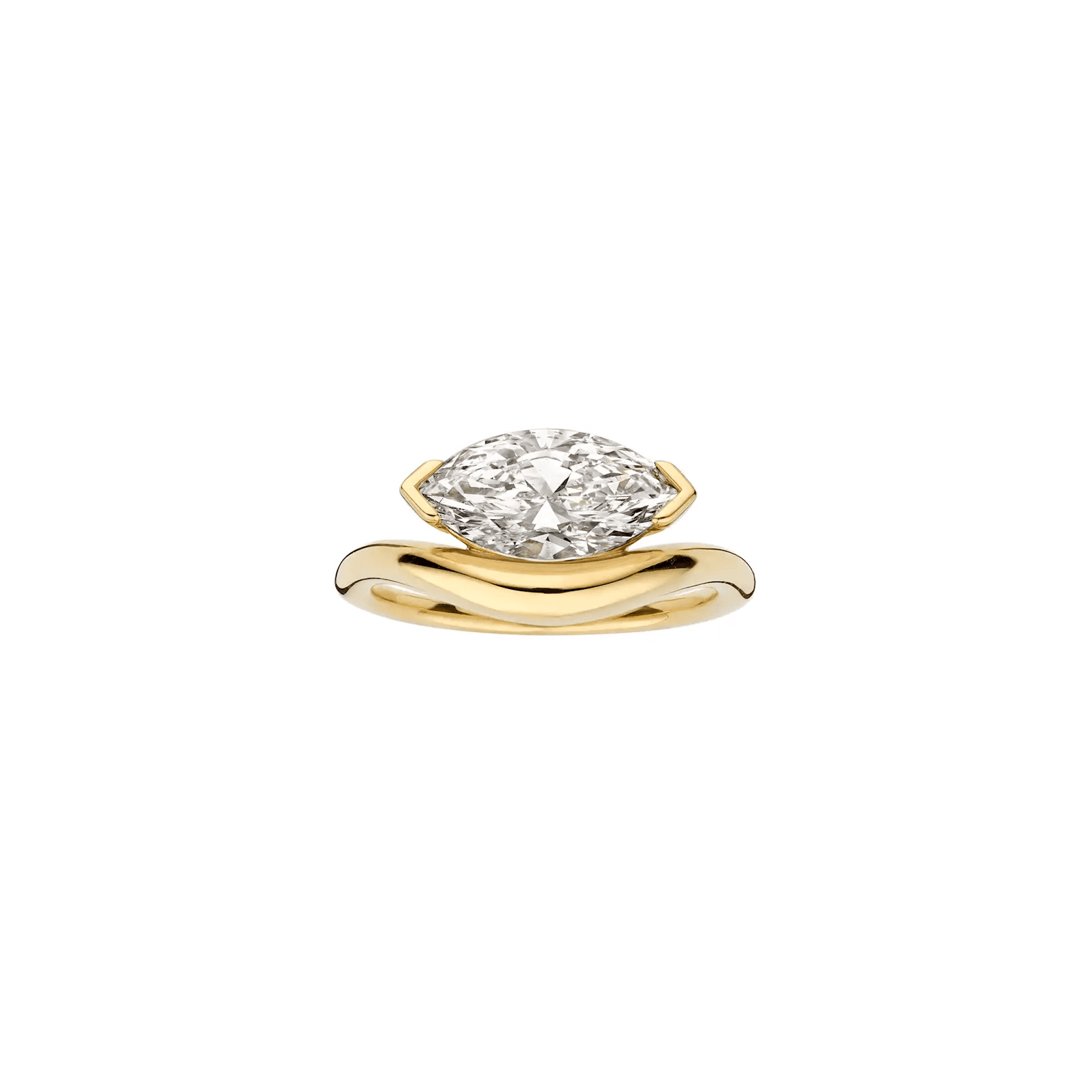 Minimal Marquise Lab-Grown Diamond Ring in Solid Gold — product photo 6 of 6