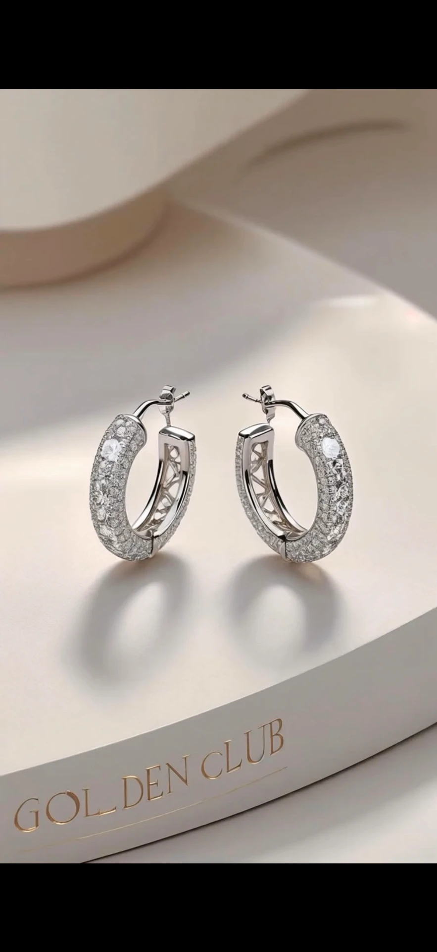 Pavé Diamond Huggie Hoops