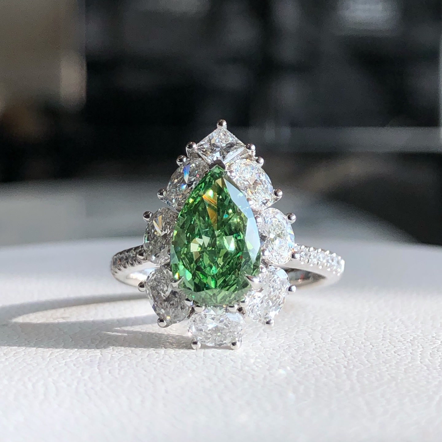 Verdant Green Diamond Ring — product photo 2 of 4