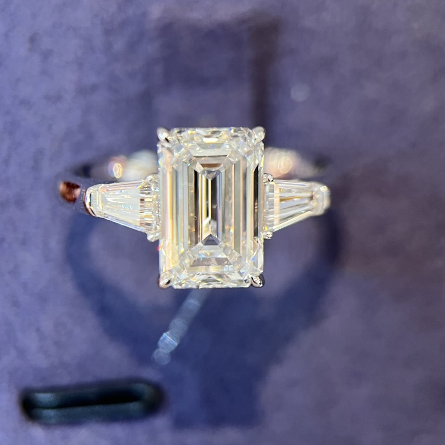 Daphne Emerald-Cut Three-Stone Lab-Grown Diamond Ring — product photo 1 of 1