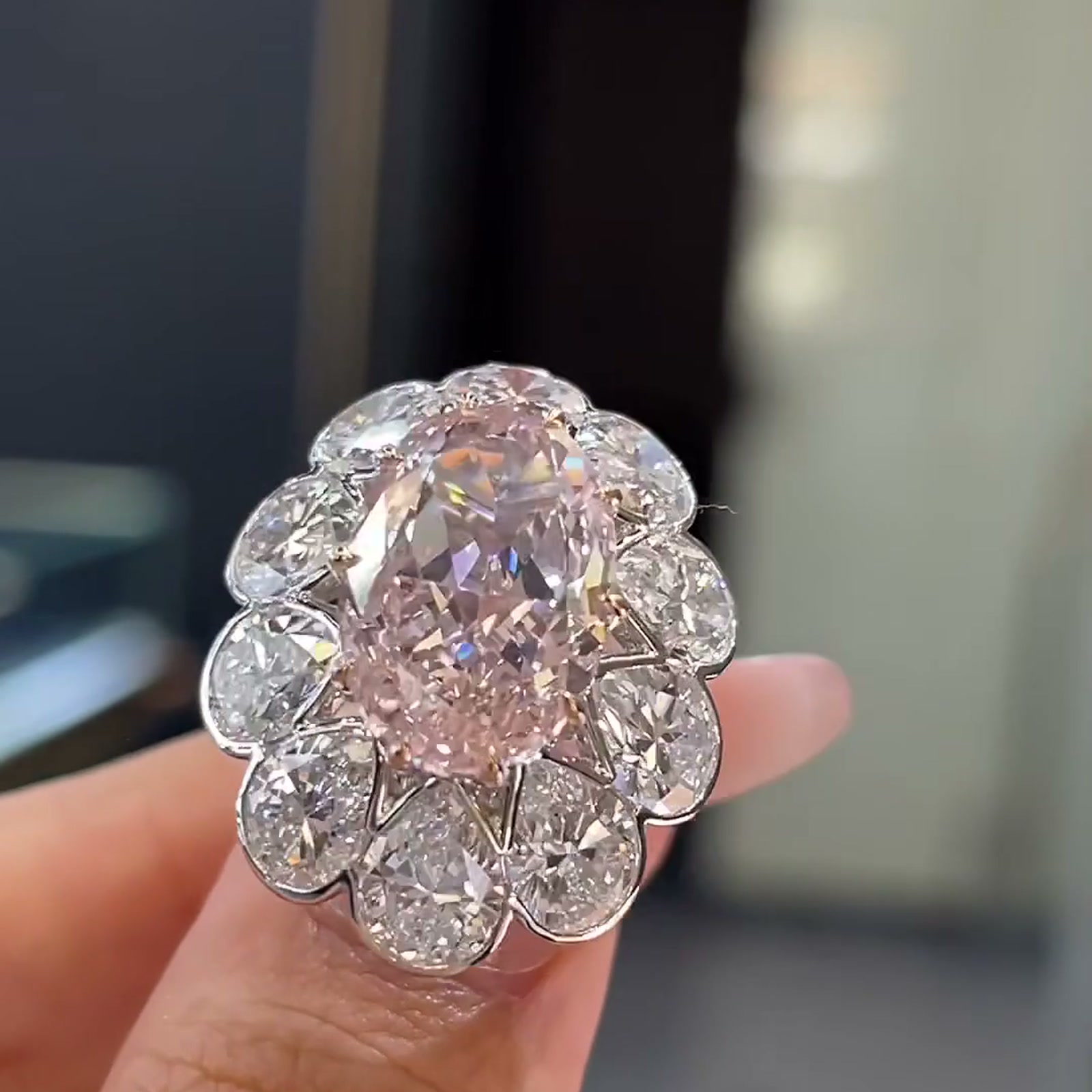 Pink Lab-Grown Diamond Statement Ring — product photo 4 of 4