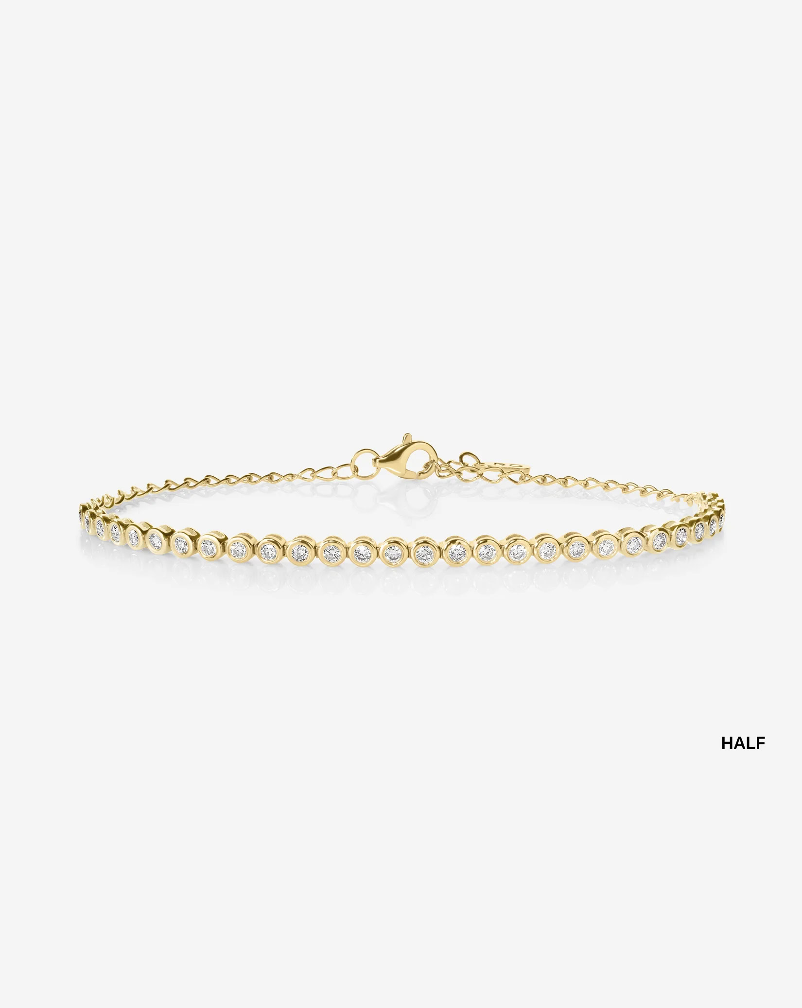 Bezel Mini Diamond Tennis Bracelet | Half Coverage Bubble Bracelet — product photo 1 of 6