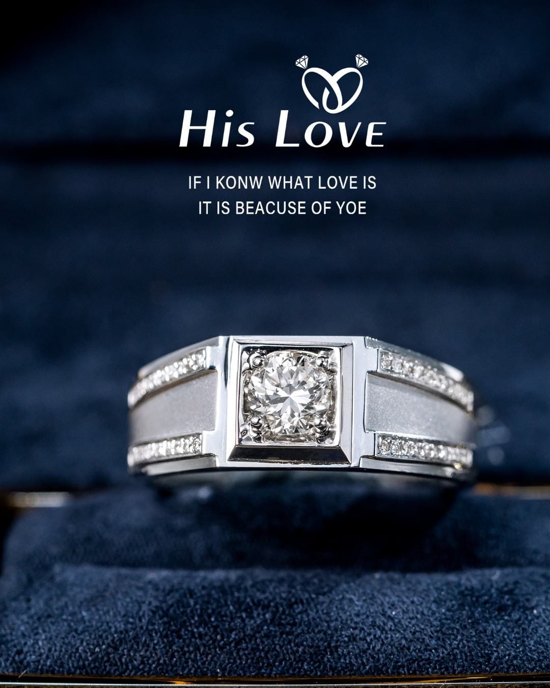 Statement Platinum Men’s Ring with Lab-Grown Diamond – Multi-Detail Luxury Band — product photo 4 of 6