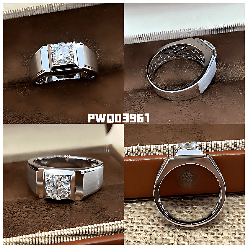 9K Gold Men’s Lab-Grown Diamond Ring Collection — product photo 3 of 6