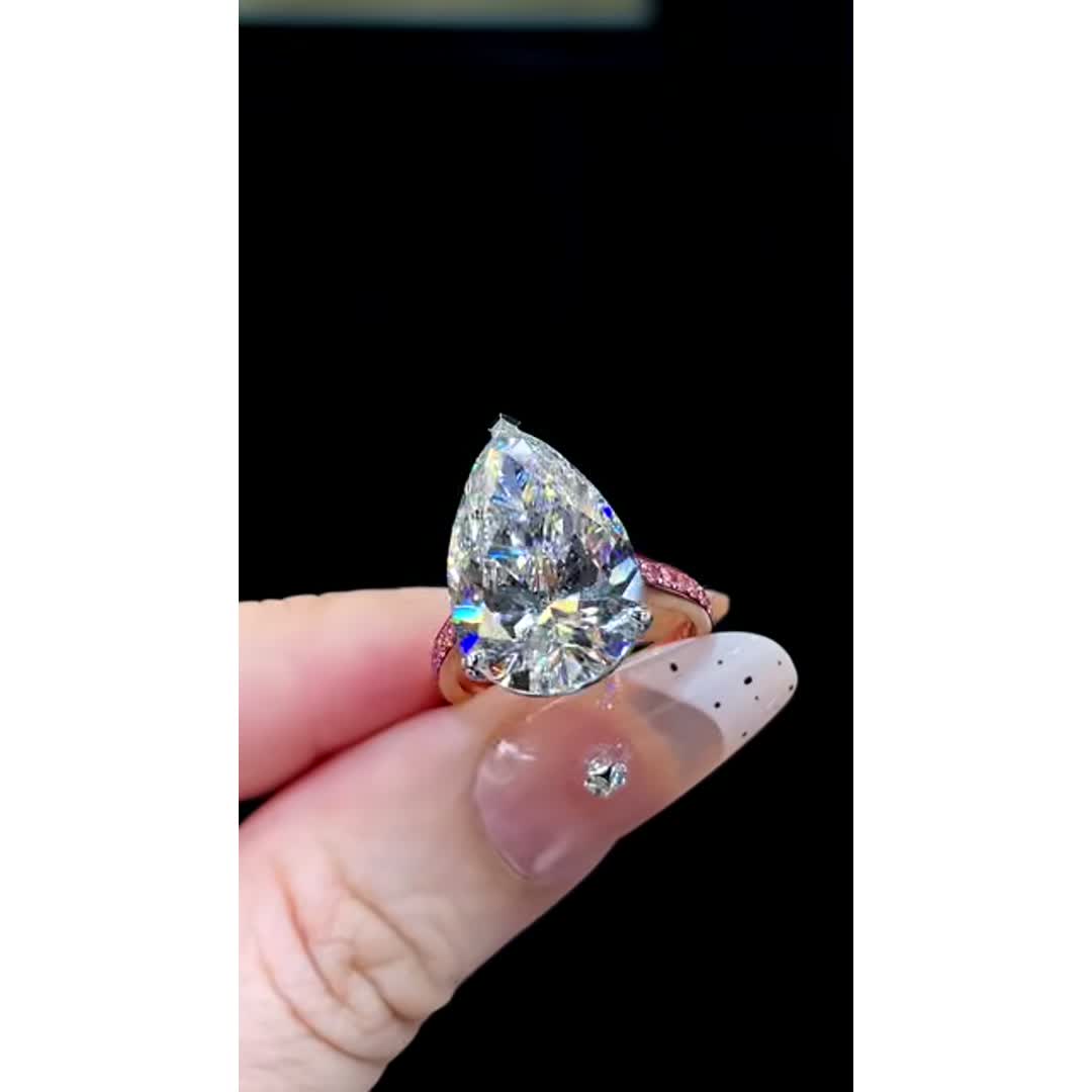 Celine Pear Diamond Ring — product photo 3 of 4