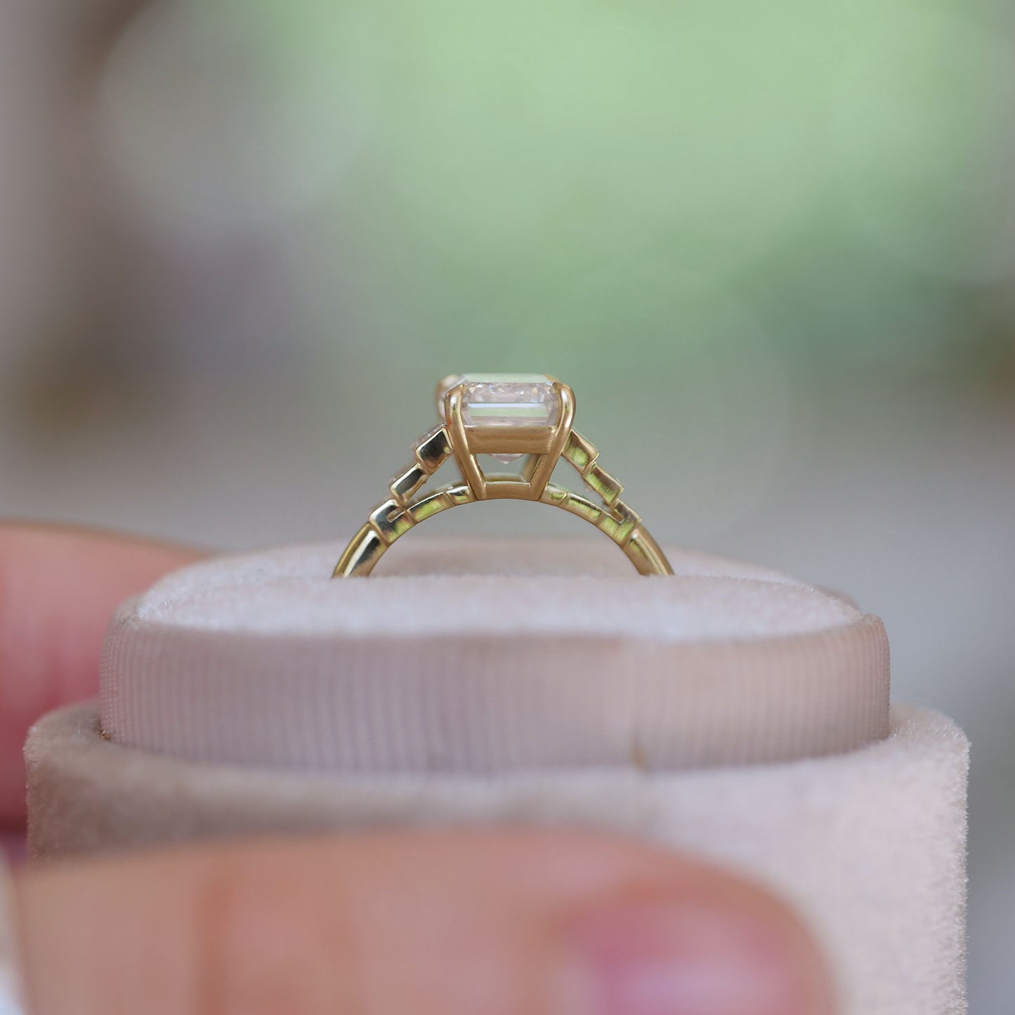 Mirror Emerald Cut Lab-Grown Diamond Engagement Ring — product photo 6 of 6