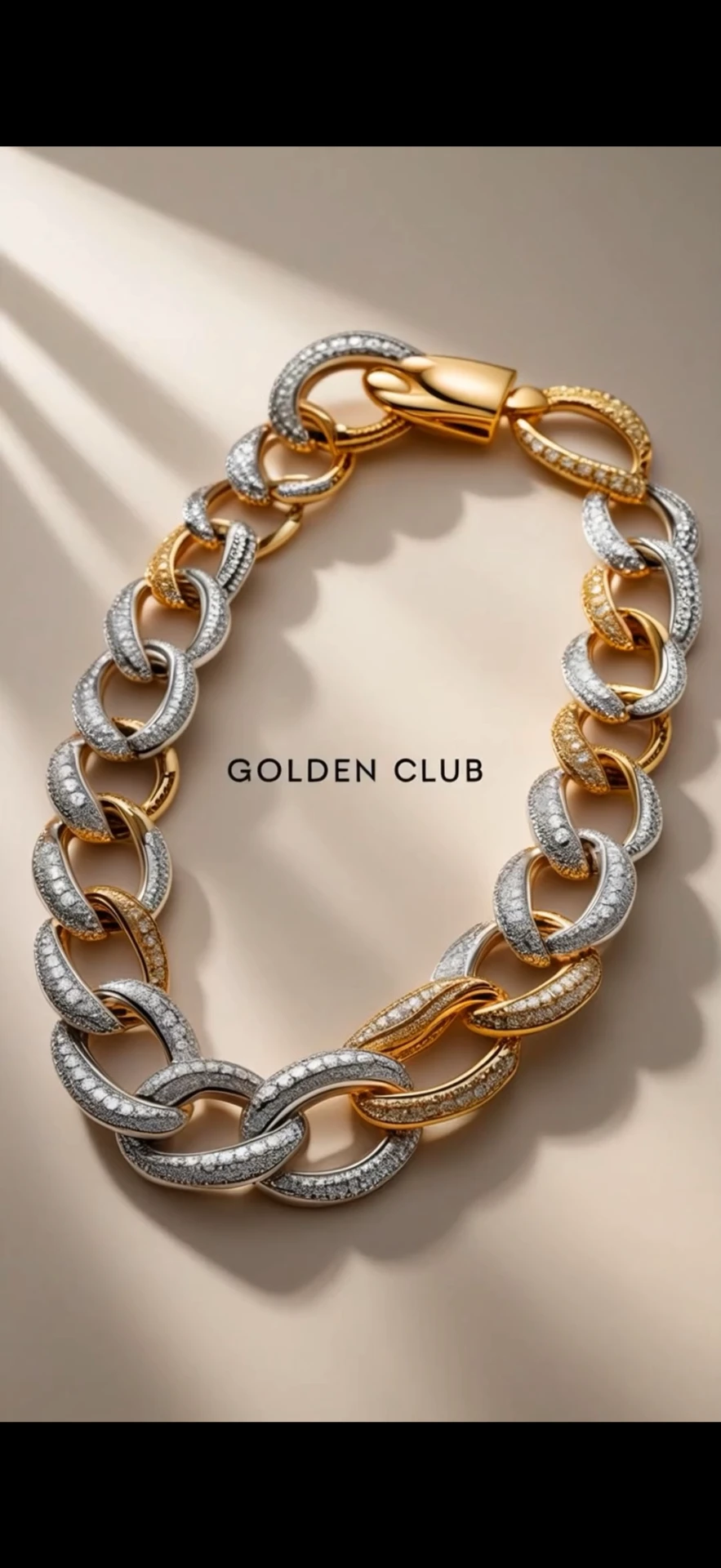 Two-Tone Pavé Chain Bracelet