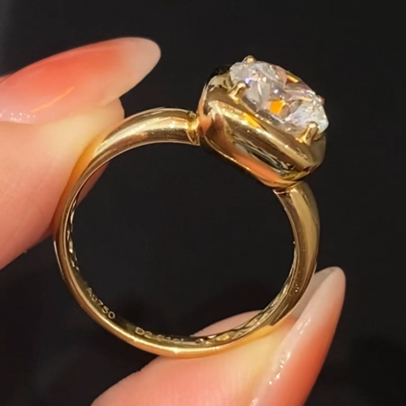 Aurelia Cushion Bezel Lab Diamond Engagement Ring — product photo 4 of 6