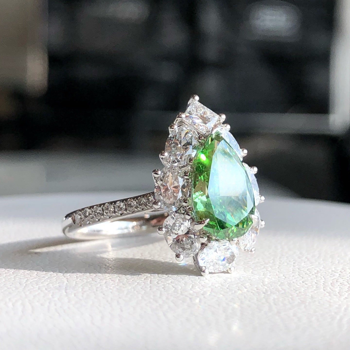 Verdant Green Diamond Ring — product photo 3 of 4