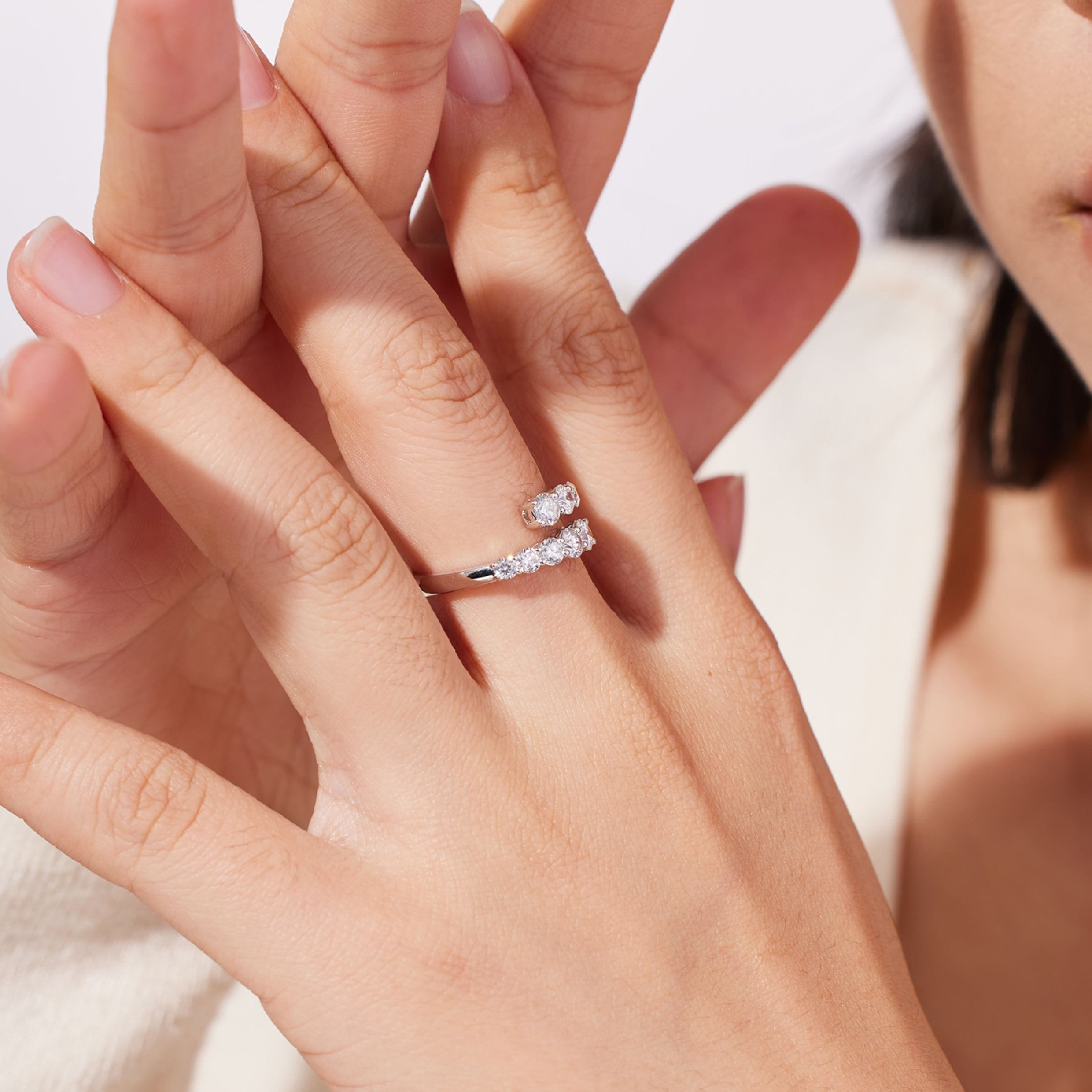Star Orbit Lab-Grown Diamond Open Eternity Band — product photo 5 of 5