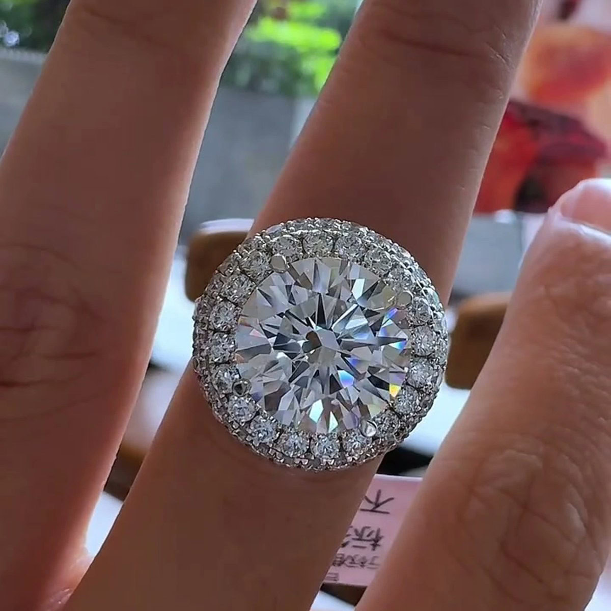 Celestia 5.02ct Round Double-Halo Lab-Grown Diamond Ring — product photo 2 of 4