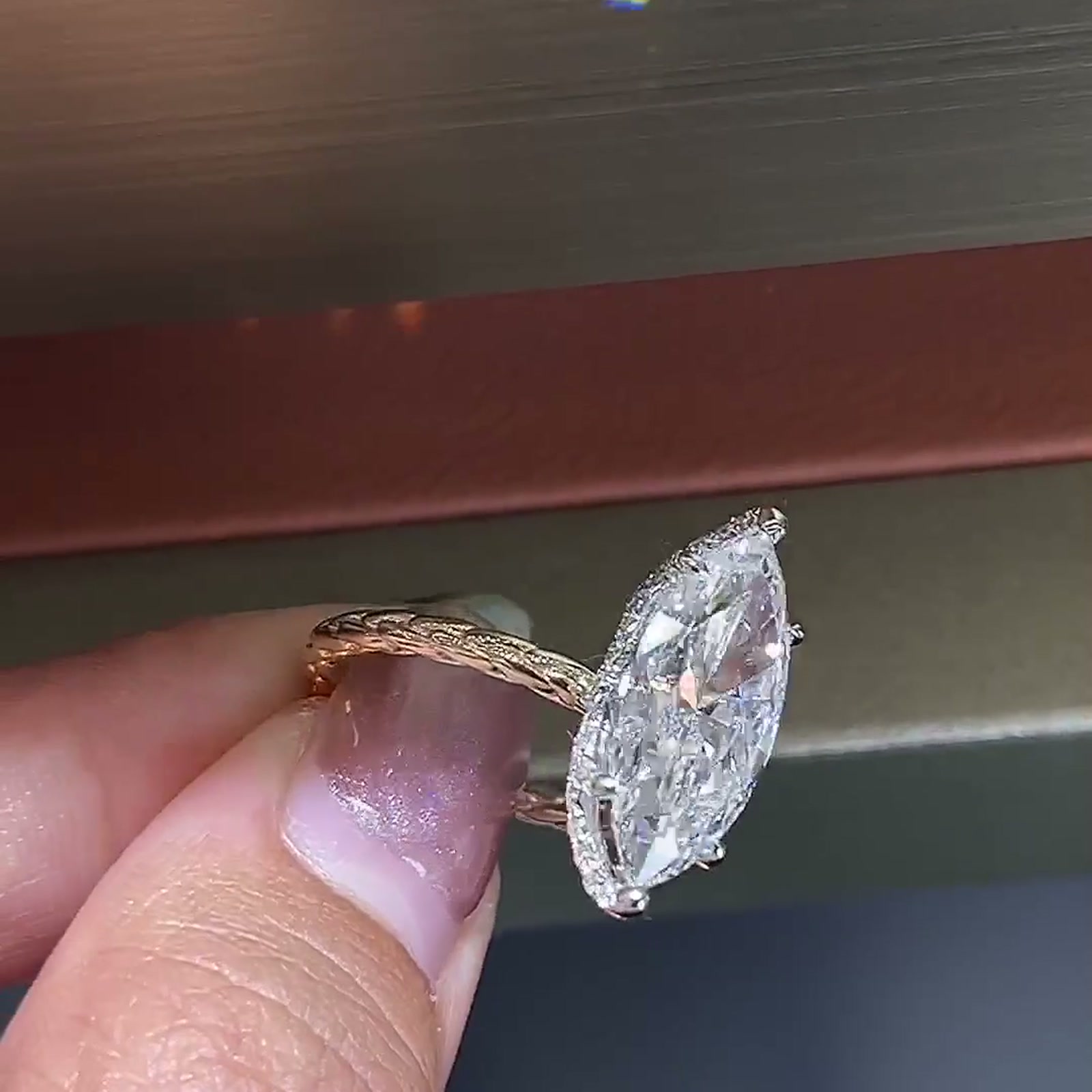 Marquise-Cut Lab-Grown Diamond Ring — product photo 2 of 4