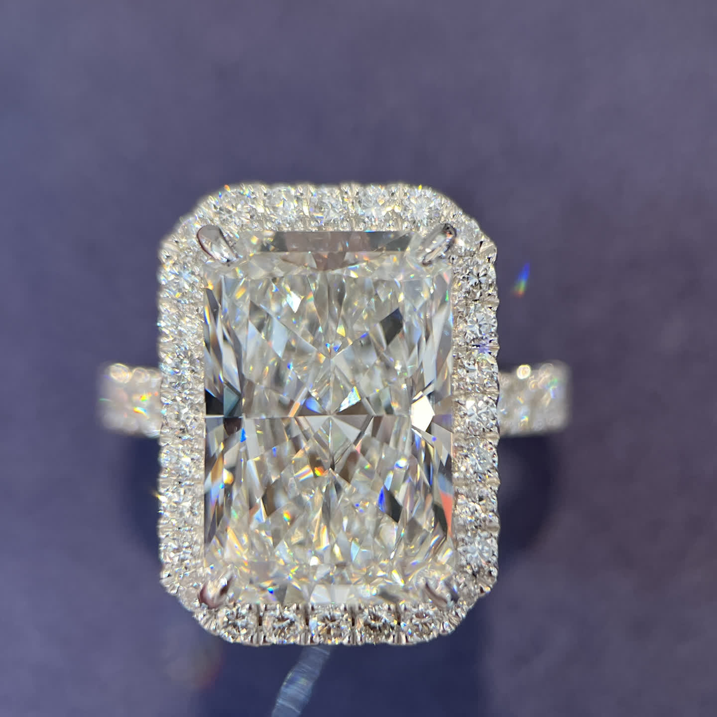 10ct Radiant Halo Diamond Ring — product photo 1 of 4