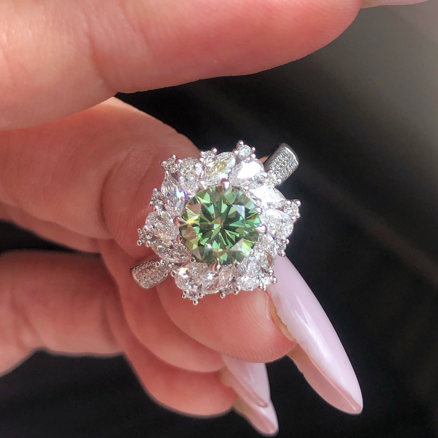 Veridia Green Diamond Ring — product photo 4 of 4