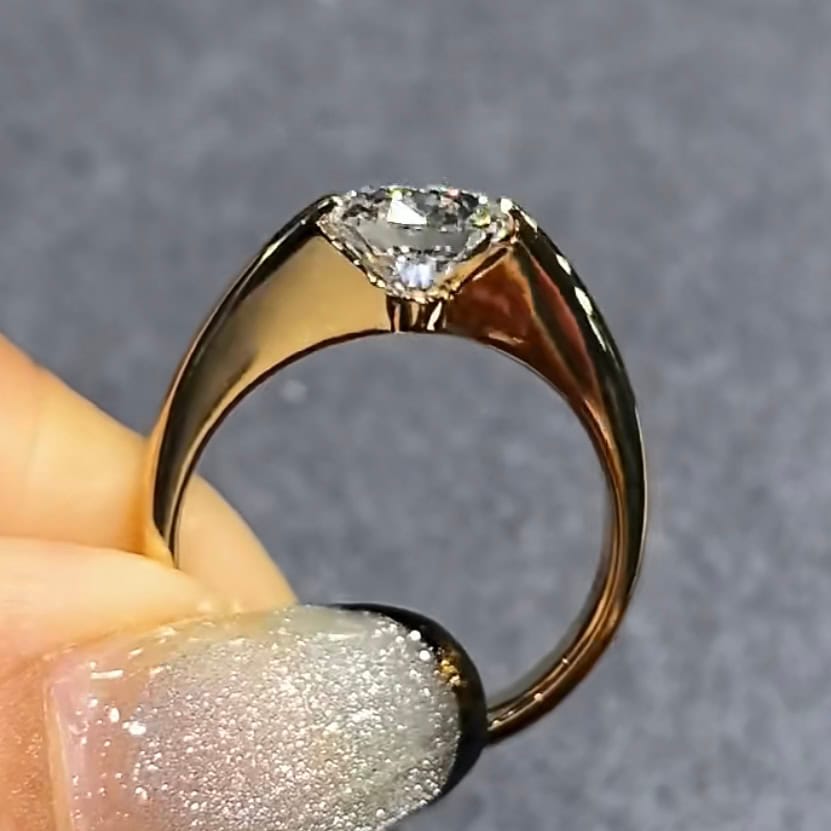 Dancing Diamond Ring – Floating Lab Diamond Solitaire Ring — product photo 6 of 6