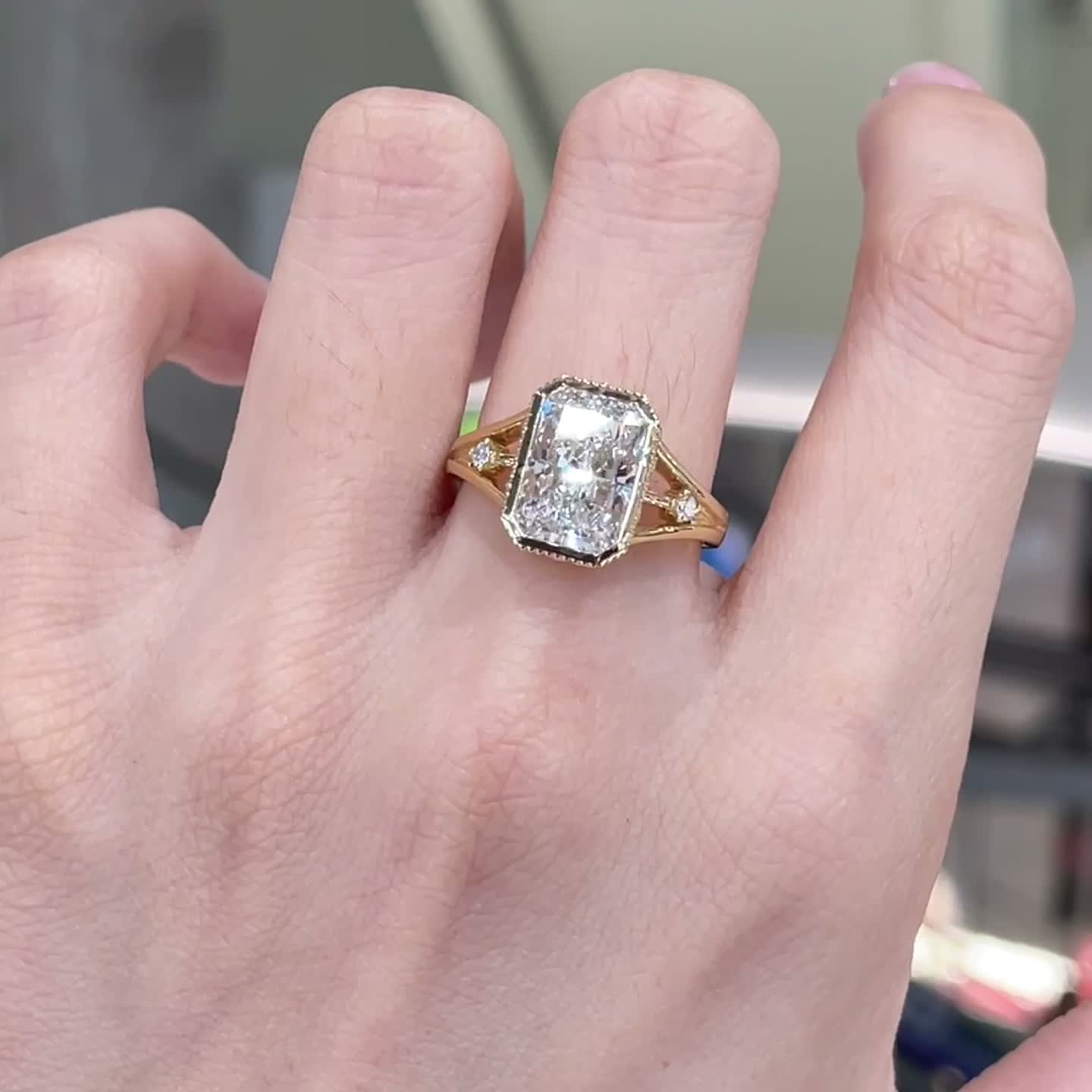 3.01ct Radiant-Cut Diamond Ring — product photo 4 of 4