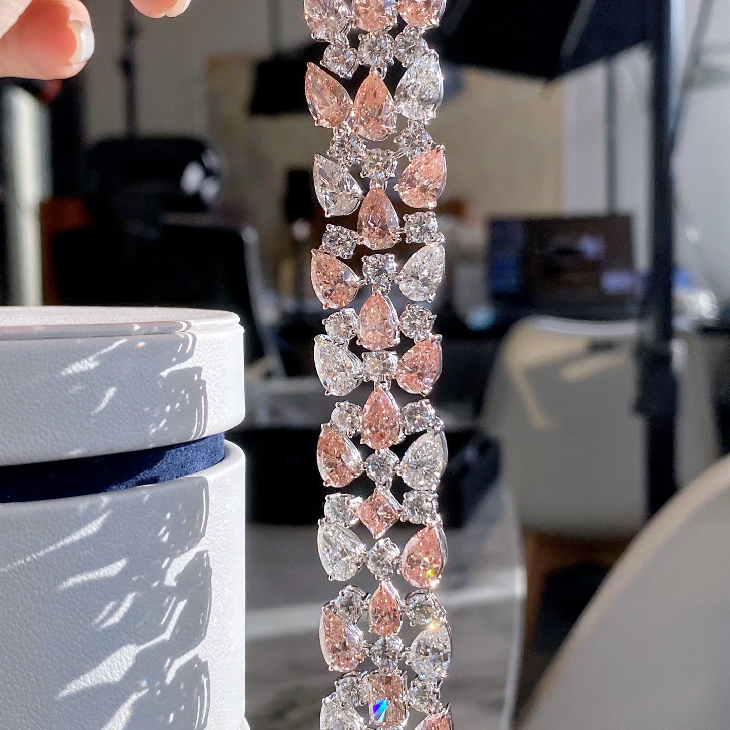 Rosaria Pink and White Diamond Bracelet — product photo 4 of 4