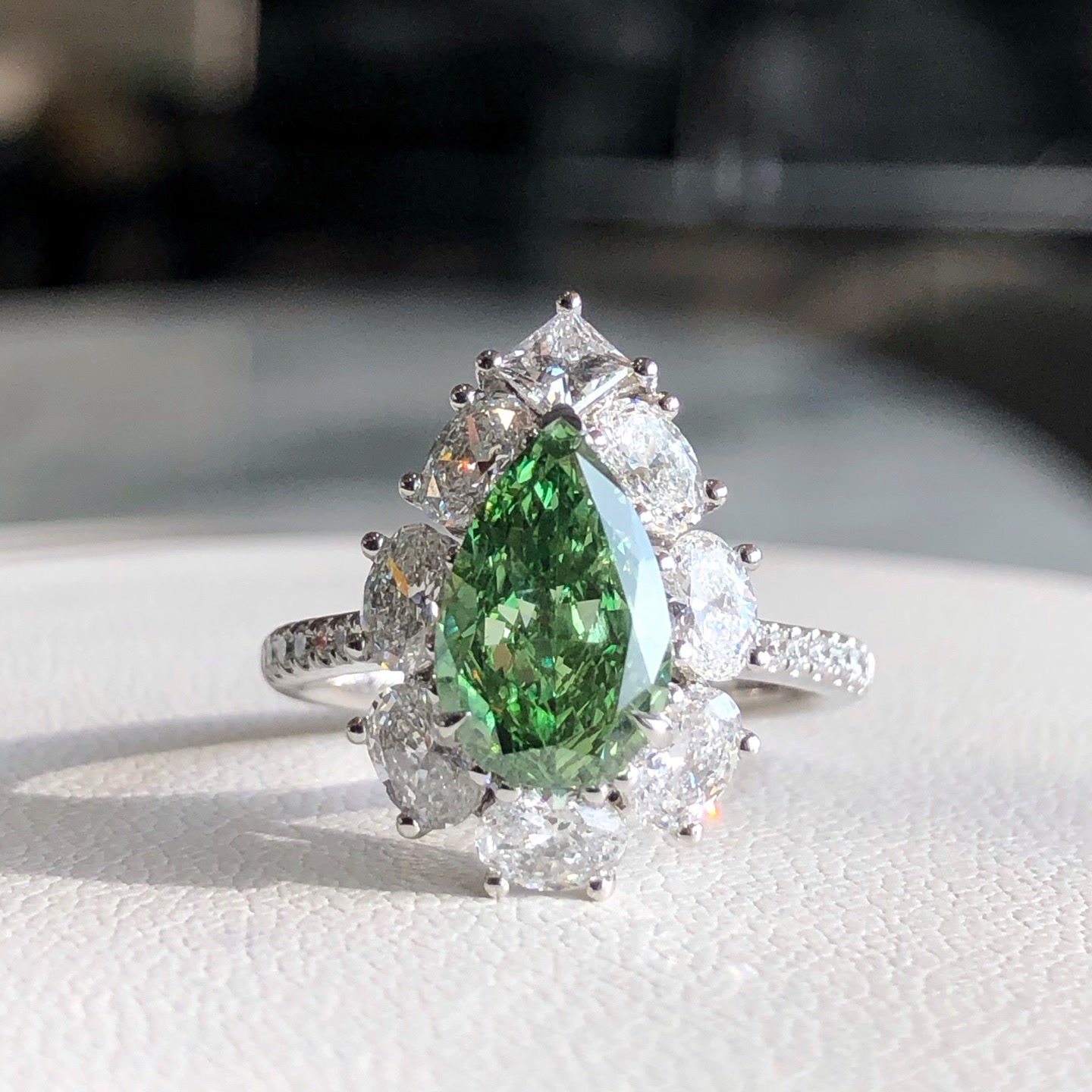 Verdant Green Diamond Ring — product photo 1 of 4