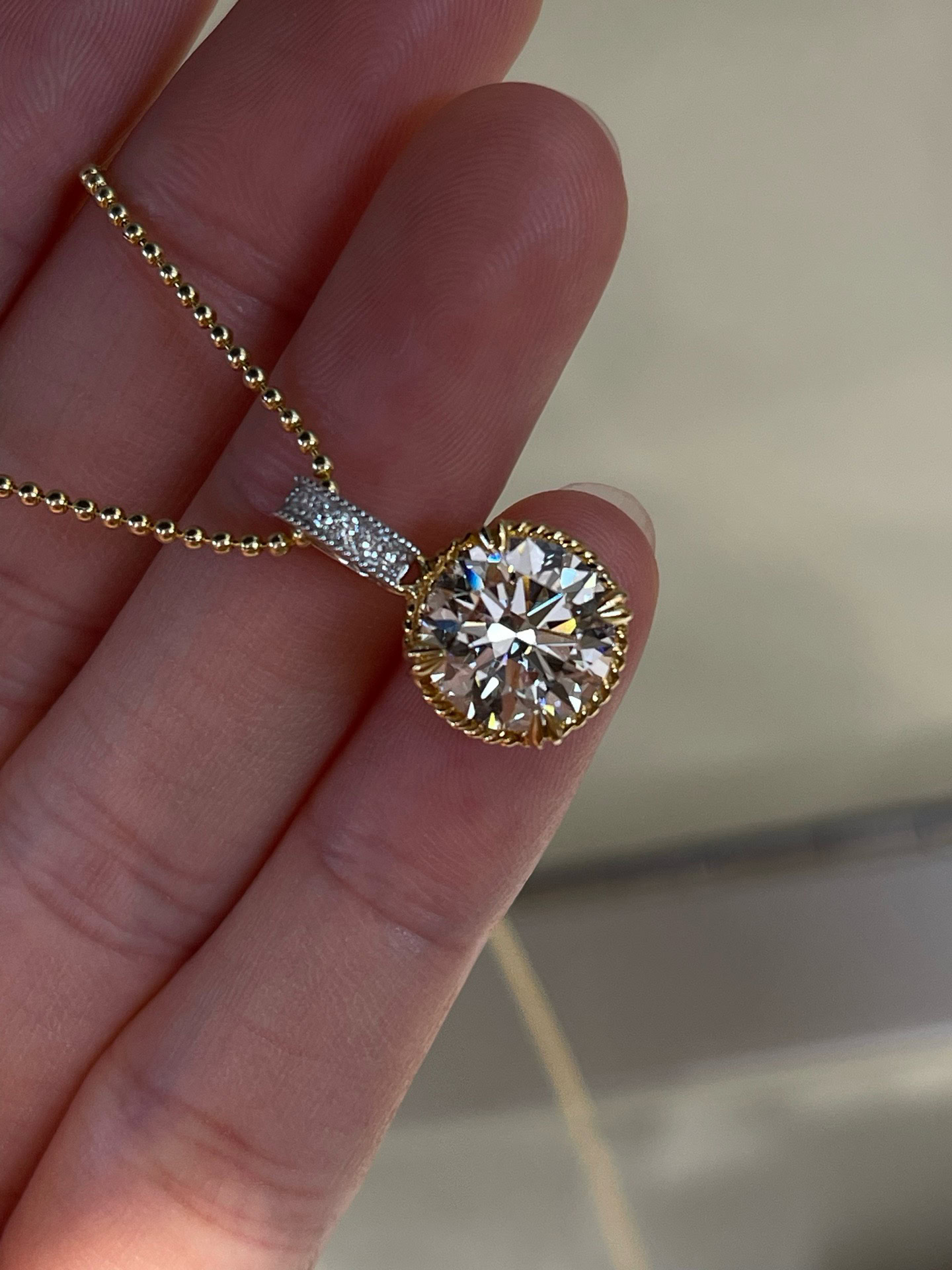 5461–5465 Marielle Two-Tone Lab Diamond Pendant Collection — product photo 3 of 6