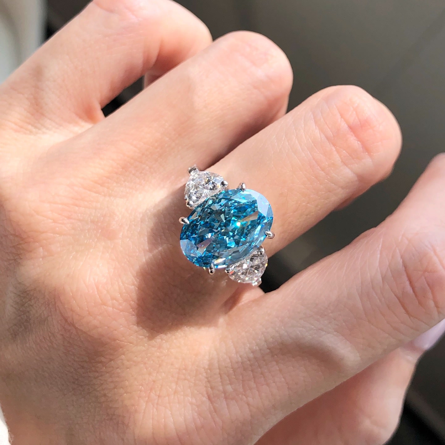 Sapphire Blue Diamond Ring — product photo 4 of 4