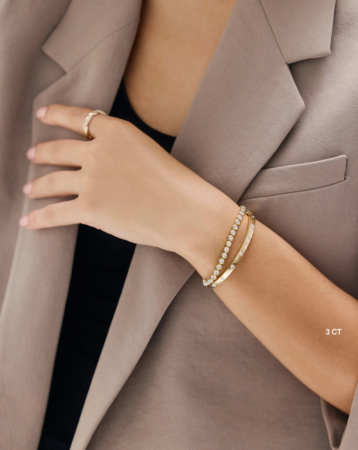 Bubble Bezel Lab-Grown Diamond Tennis Bracelet — product photo 6 of 6
