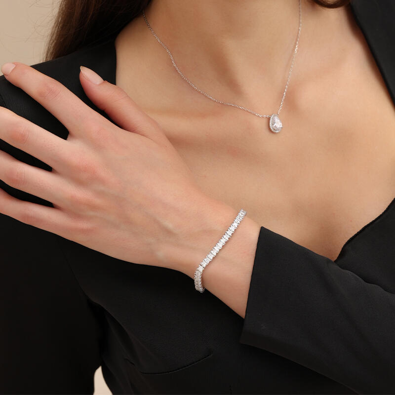 The Stardust Night Radiant Lab Diamond Tennis Bracelet — product photo 4 of 6