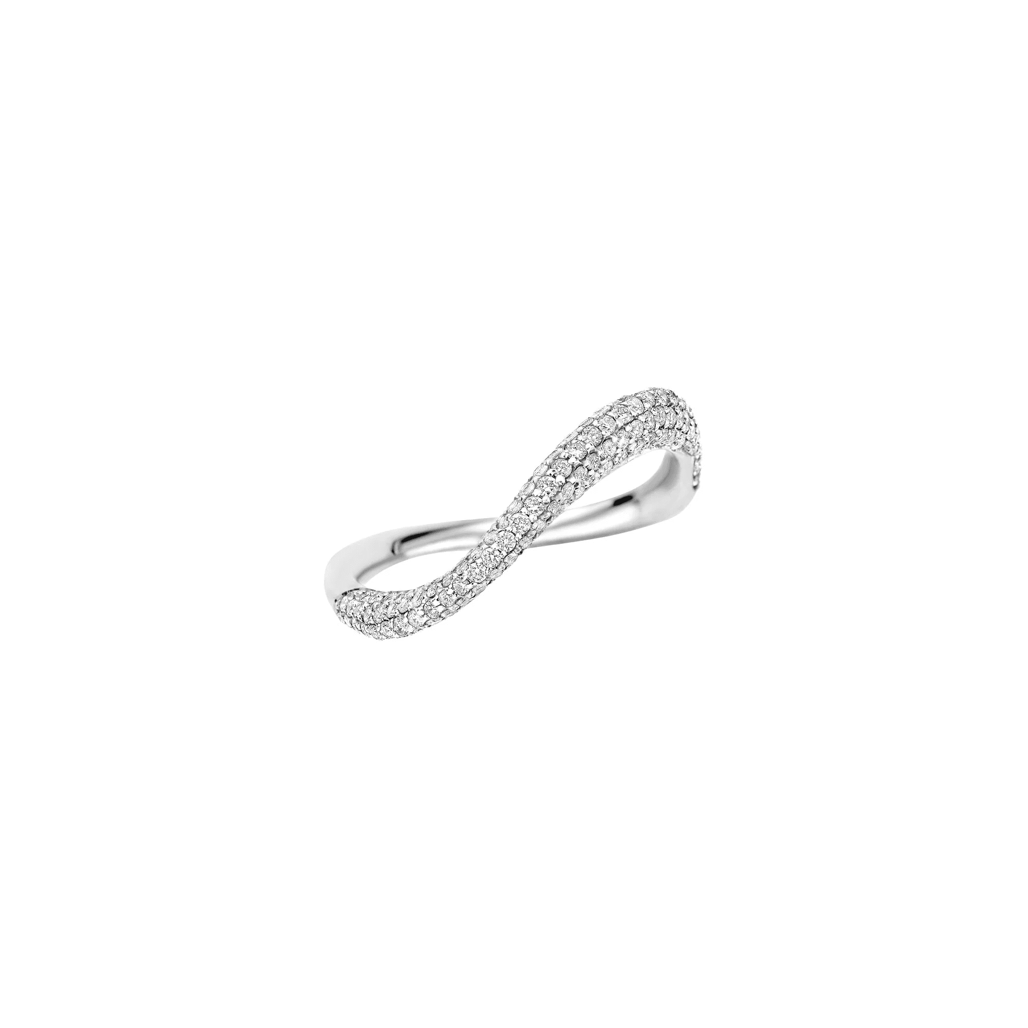 Wave Half Eternity Lab-Grown Diamond Band Ring — product photo 5 of 6