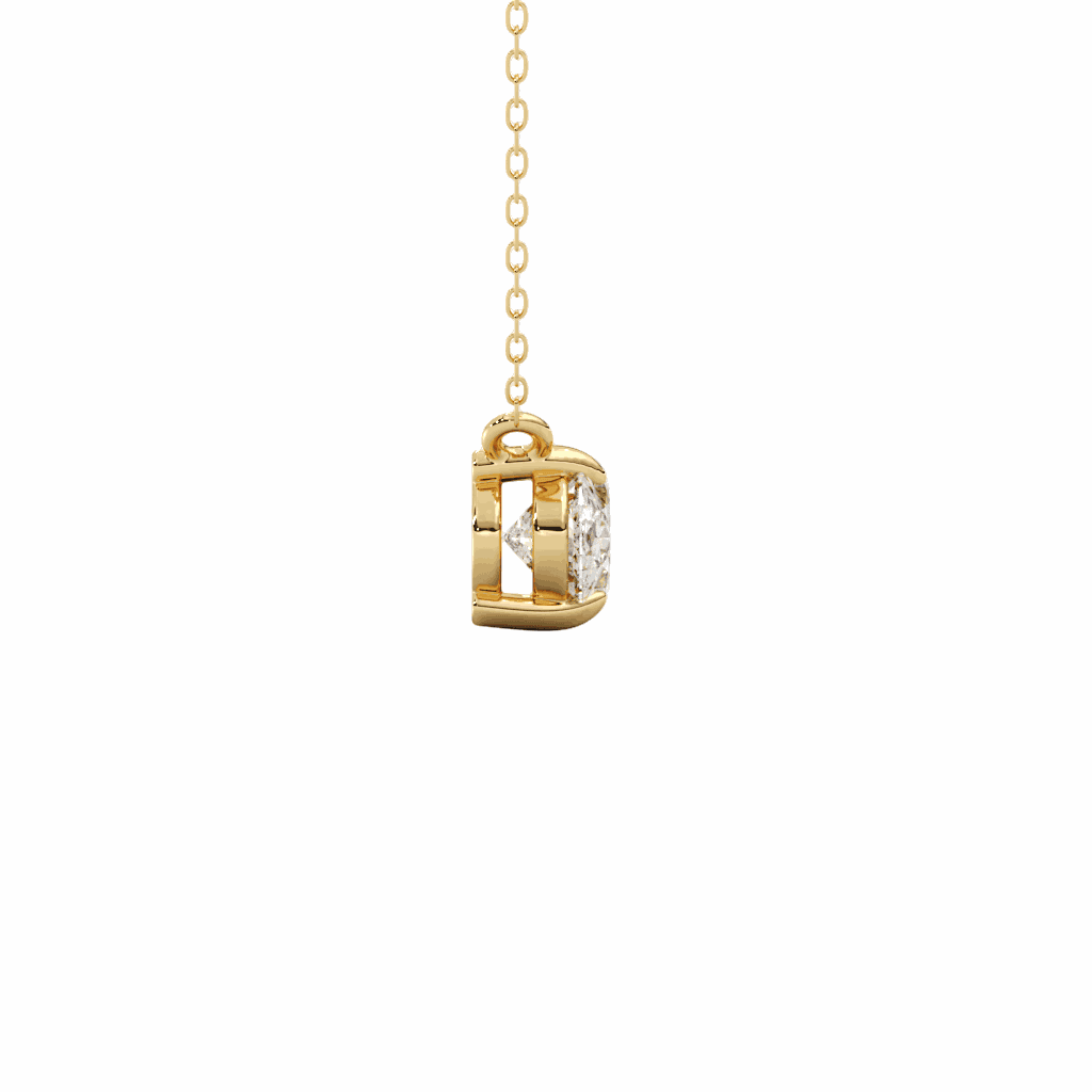 Oval Solitaire Lab-Grown Diamond Pendant Necklace — product photo 2 of 6