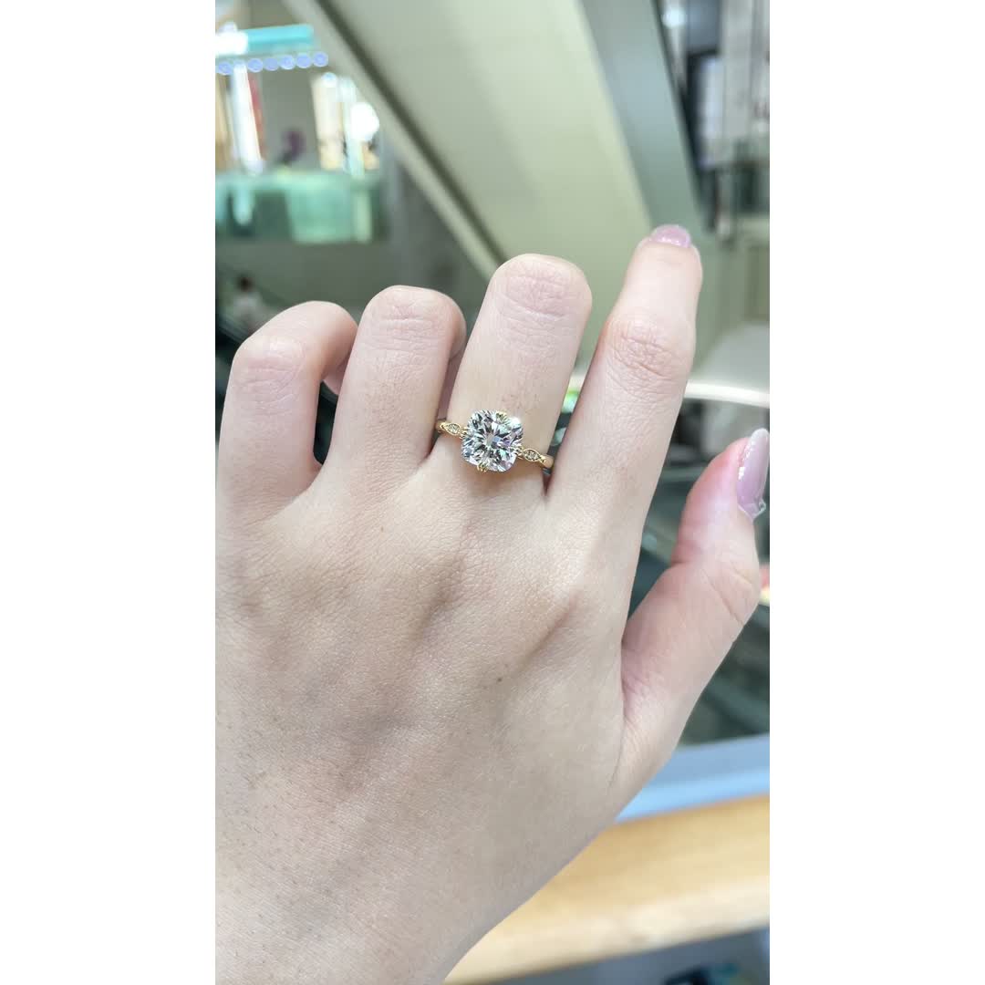 Nadia Yellow Cushion Diamond Ring — product photo 4 of 4