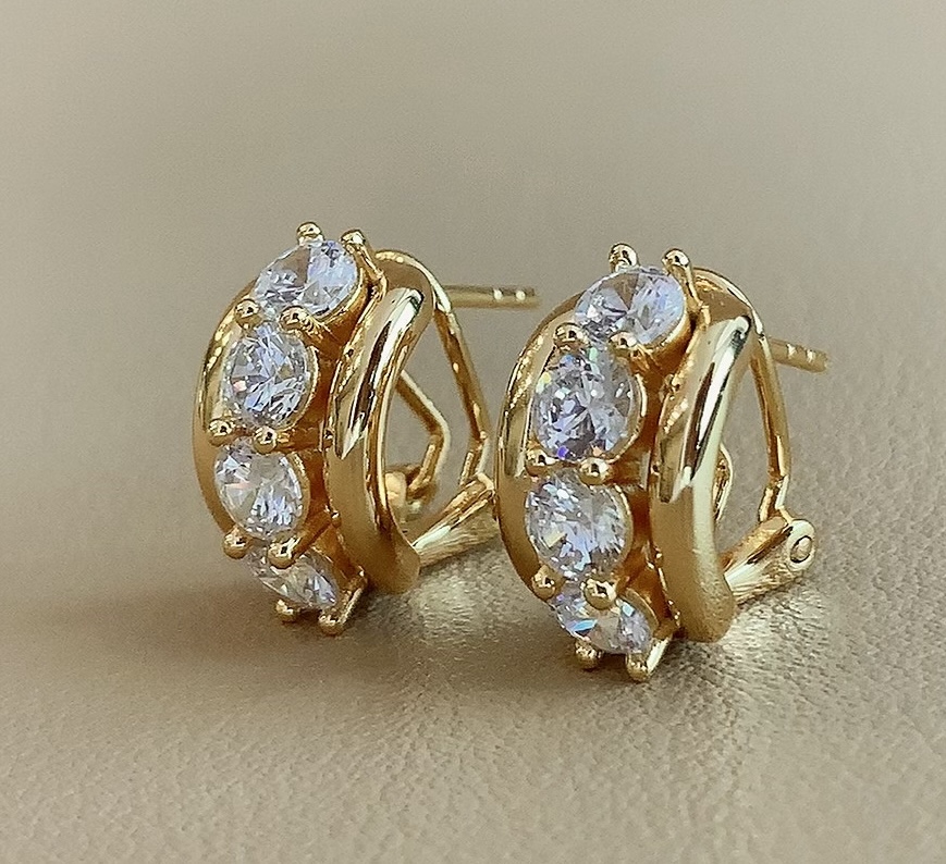 Colette Lab Diamond Huggie Earrings — product photo 4 of 6