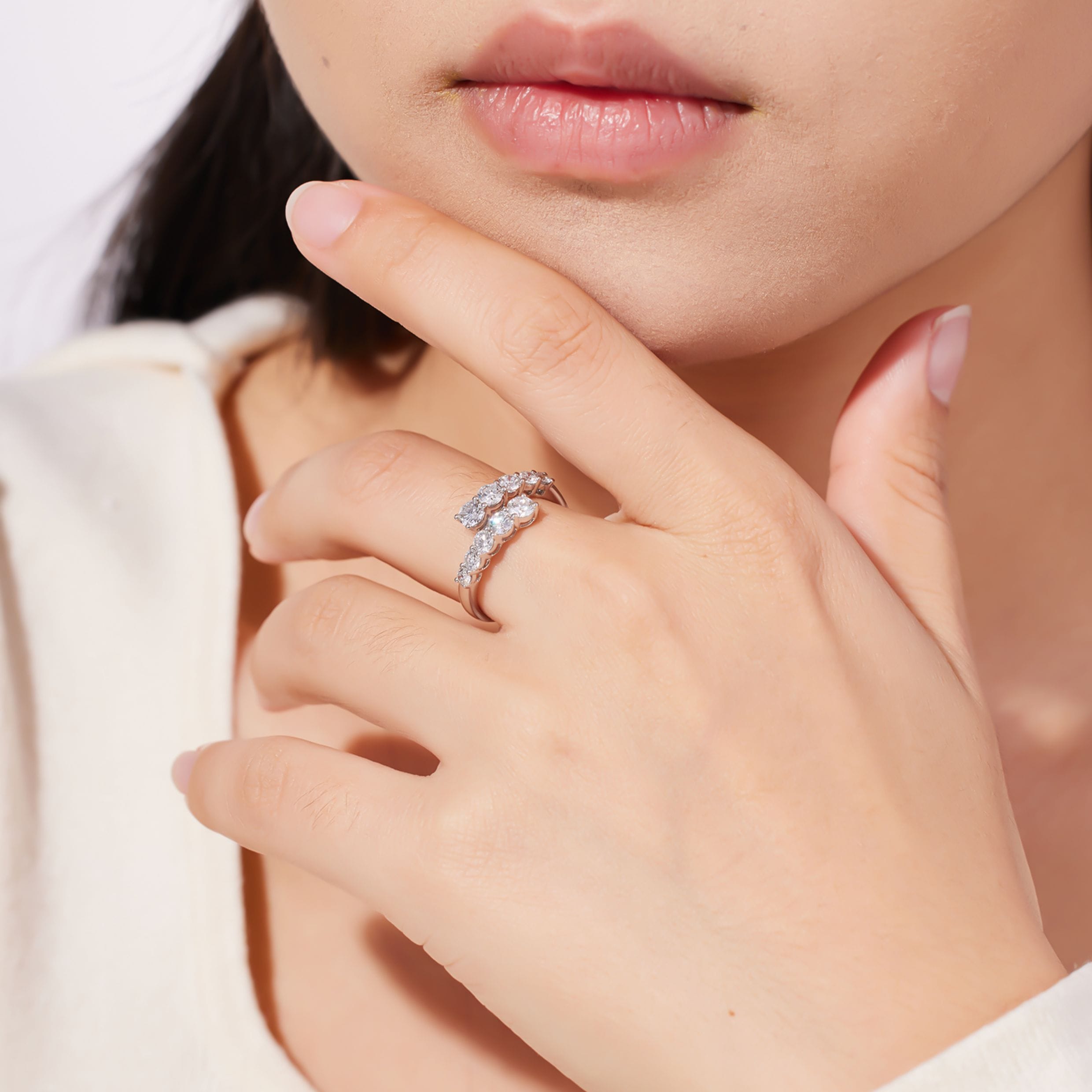 Star Orbit Lab-Grown Diamond Open Eternity Band — product photo 4 of 5